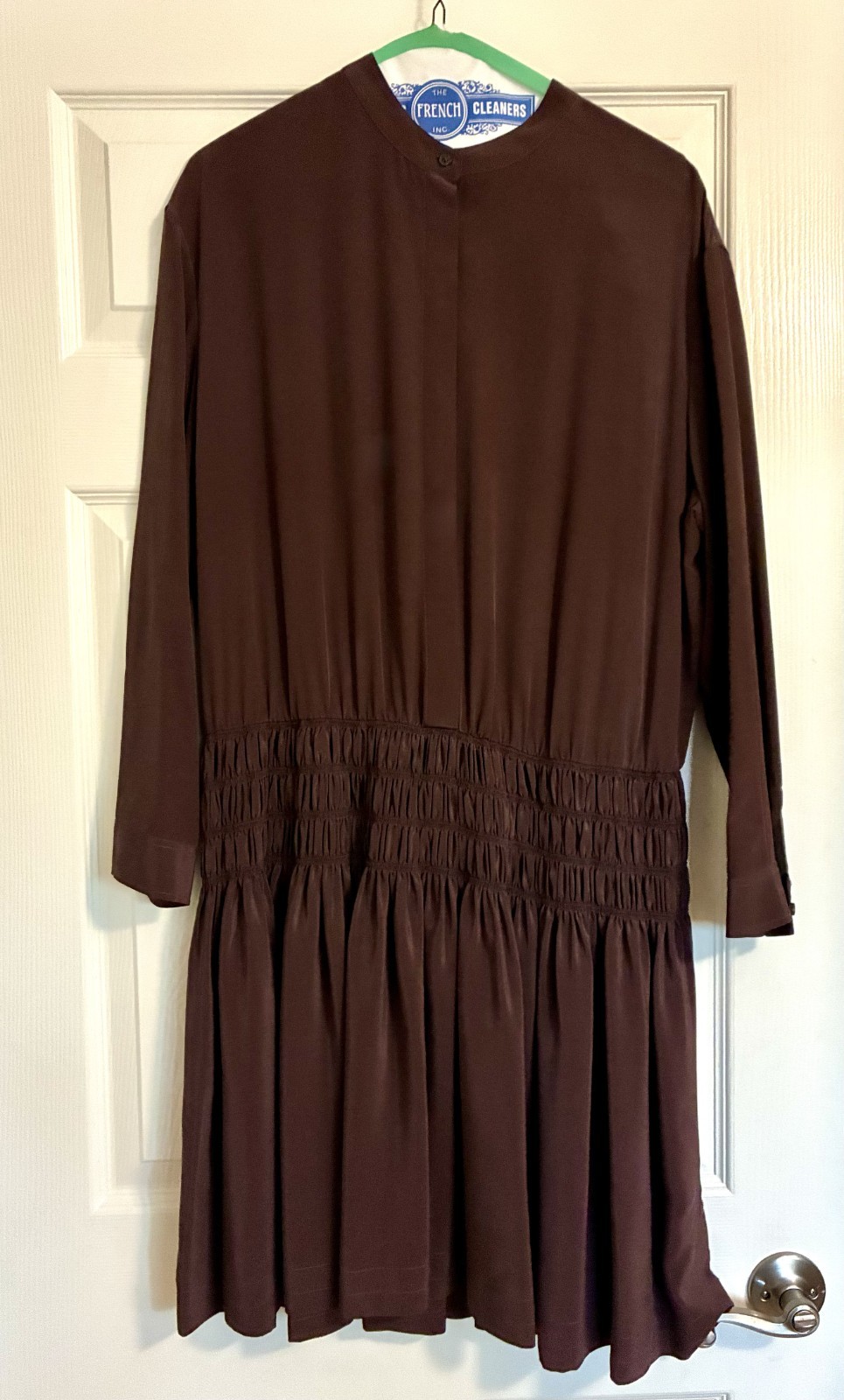 AllSaints Briar Smock 100% Silk Dress Burgundy Maroon Women’s US 8