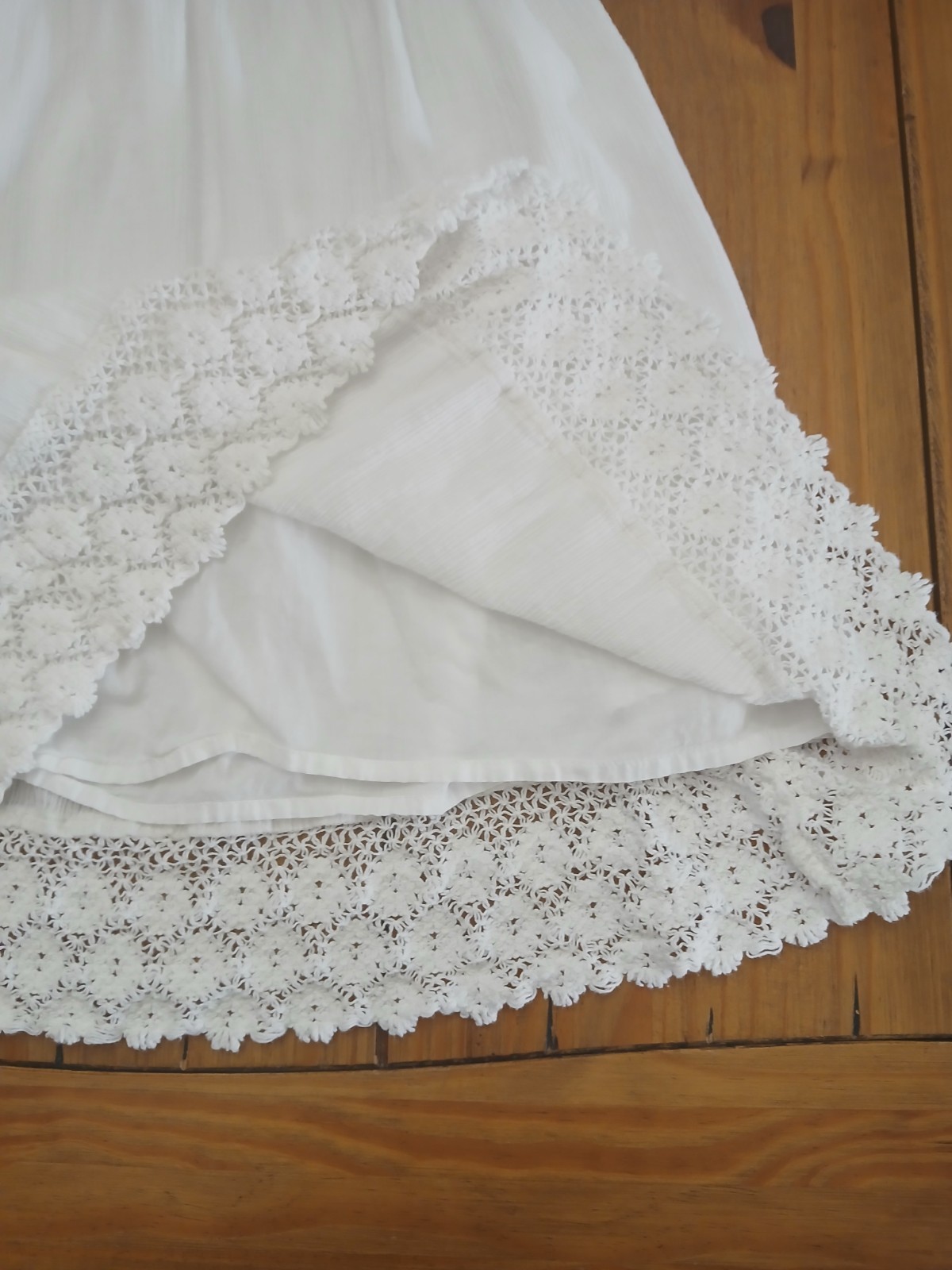 O’Neill White Cotton Sundress M Embroidered Beach Festival Cottage Fairy Party