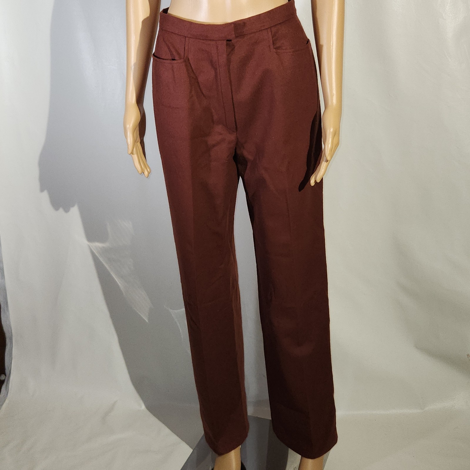 VINTAGE PENDLETON KNOCKABOUT 1970S SLACKS USA MADE BROWN SIZE SMALL VIRGIN WOOL