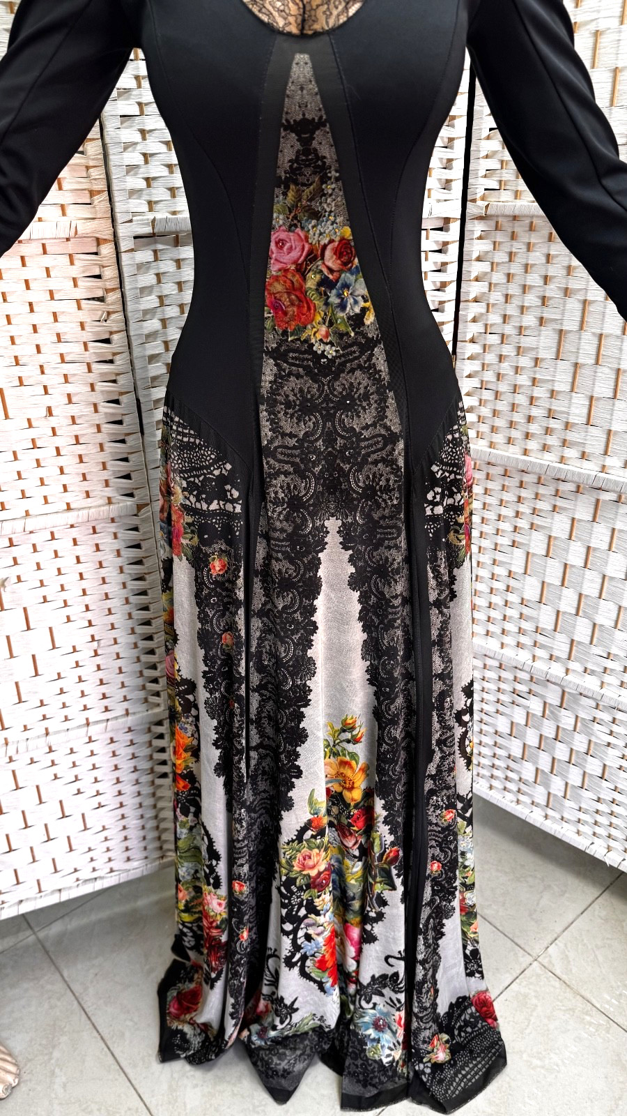Michal Negrin Elegant Full length Floral Dress Size – 36 – NWT #2#