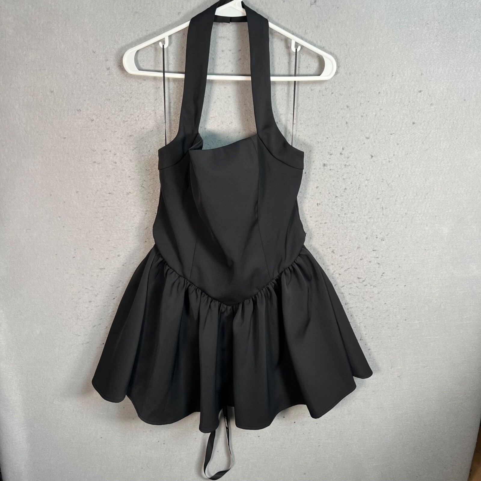 Heiress Beverly Hills Black Halter Contour A-Line Mini Dress Size XXL
