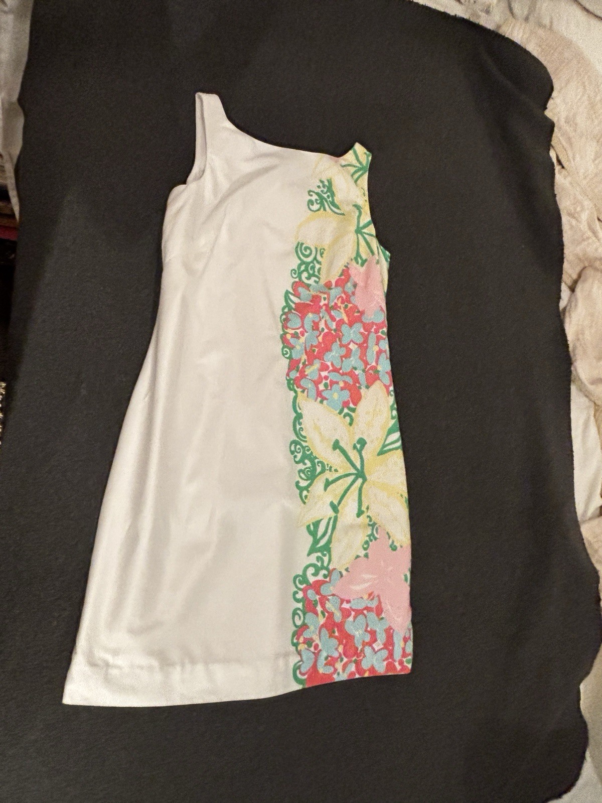 LILLY PULITZER Shift Dress Size 6 Margot Mariposa White Floral Print 100% cotton
