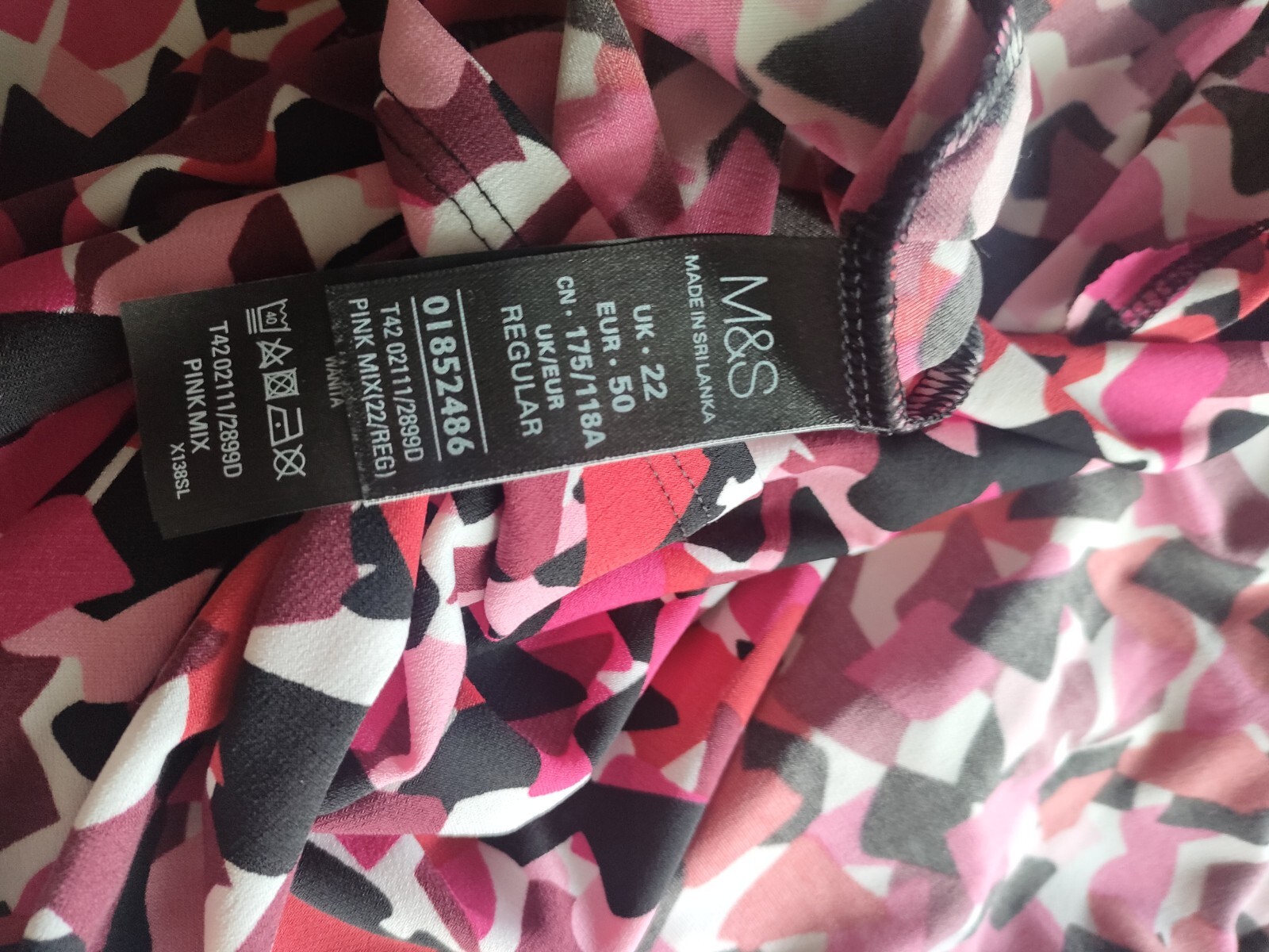 M &S wiggle pencil Dress size 22 mini pink occasion party Plus Size
