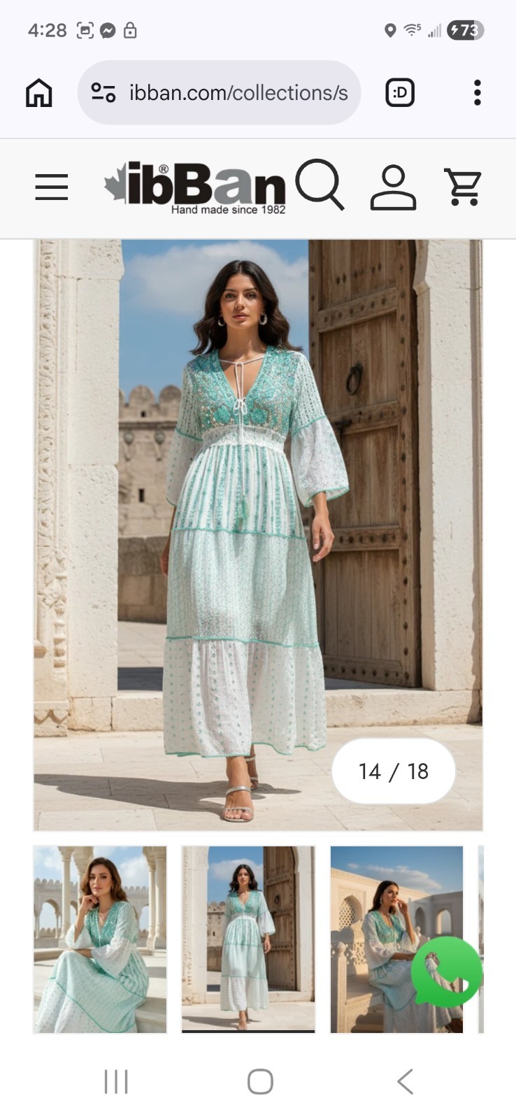 IbBan light teal green maxi dress
