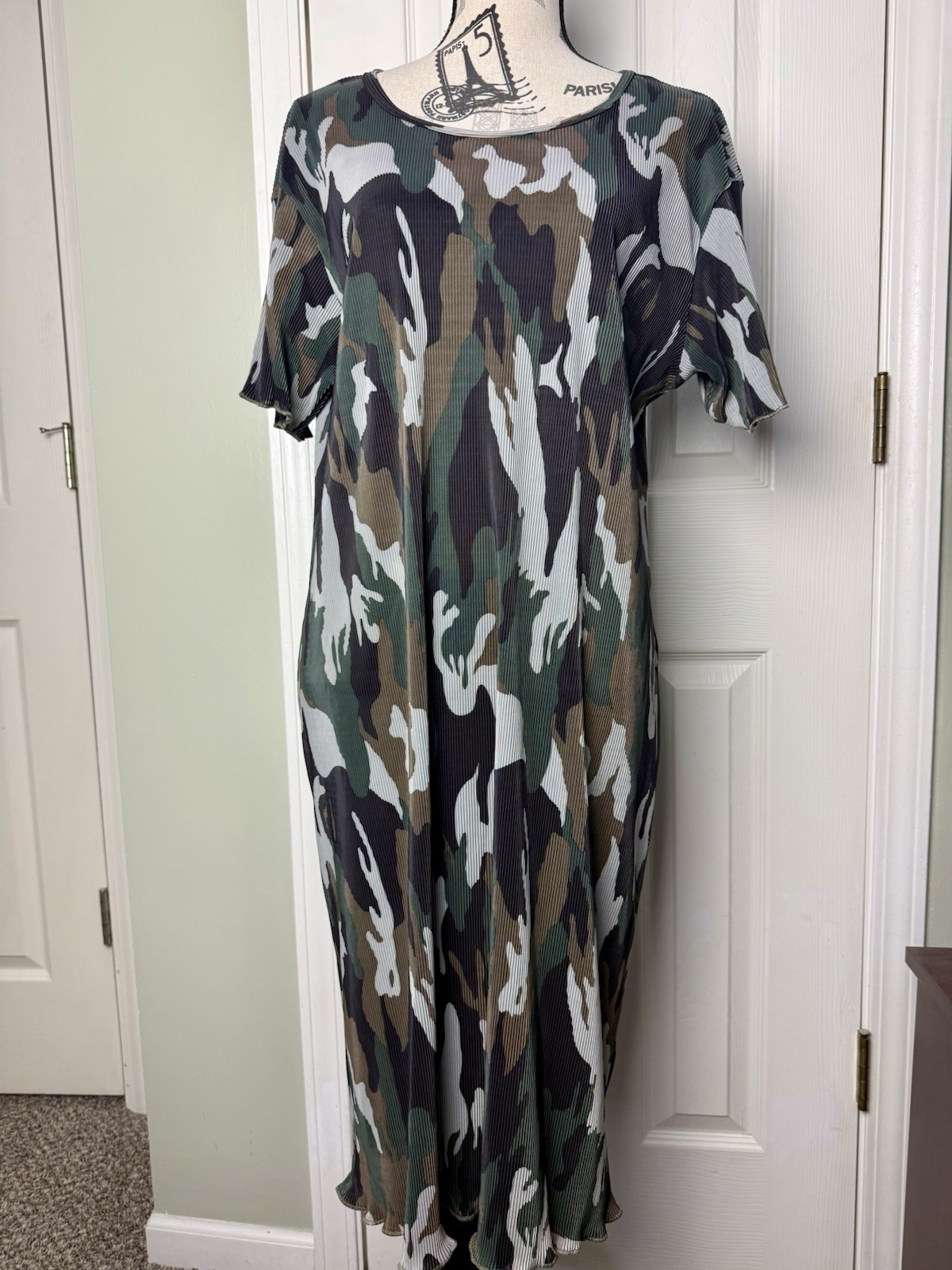 New 2XL Military Camouflage Lightweight Minimalist Relaxed Fit Comfy Dress Women