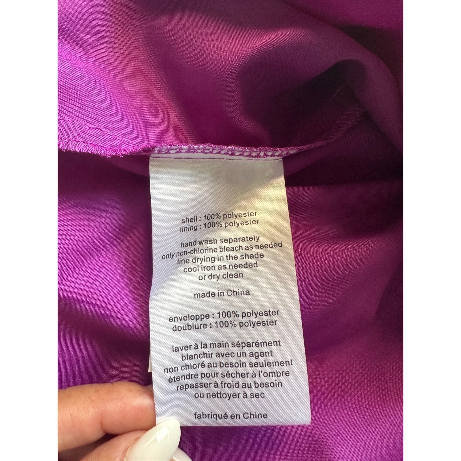 White by Vera Wang Short Chiffon Halter Dress Cassis Purple Womens 16