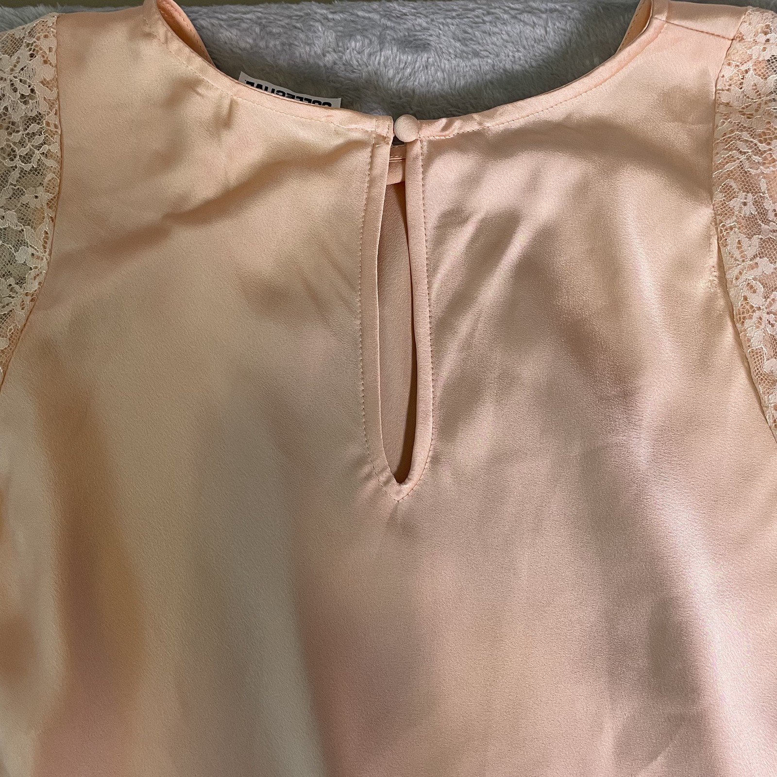 NWT Future Collective Maxi Slip Dress Womens 2X Peach Champagne Satin Sexy Night