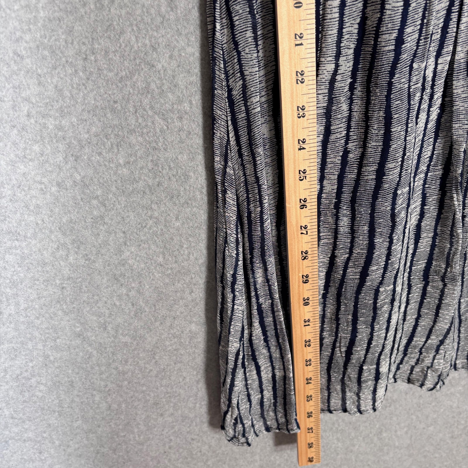 Cortefiel Dress Small Navy Flowy Flutter Elastic Waist Comfort Beachy Nautical