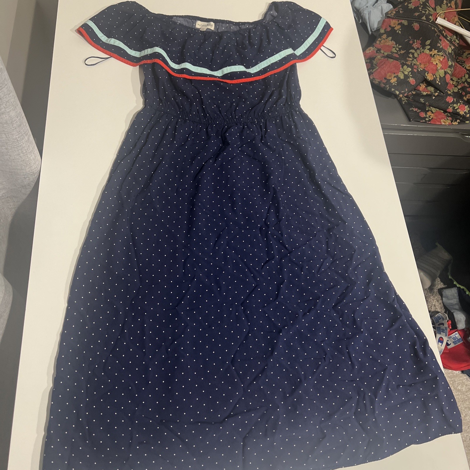 Maison Jules Off Shoulder Dotted Dress Size M