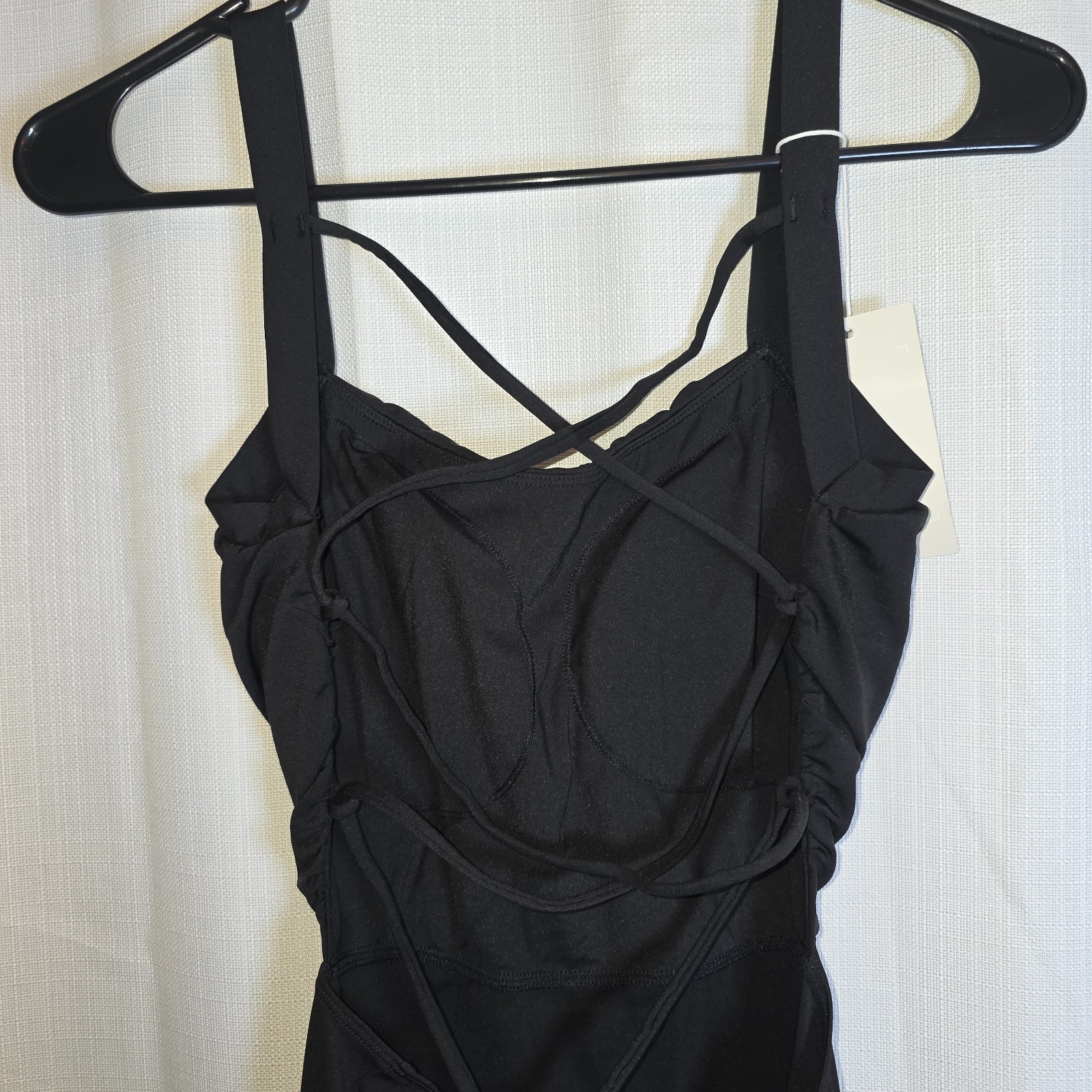 Halara SoftlyZero Airy Ruched Lace Up Bodycon Midi Cool Touch Casual Med NWT