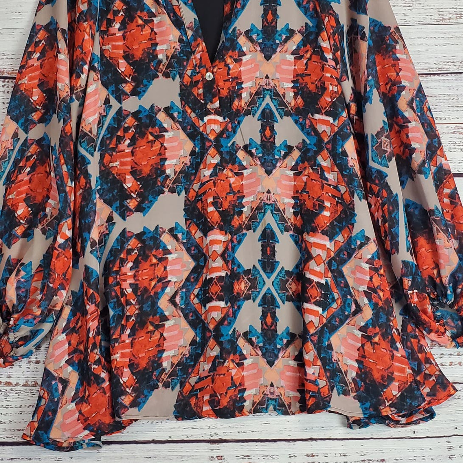Show Me Your Mumu Kaleidoscope Jamie Tunic Dress Oversize S Boho Hippie Colorful