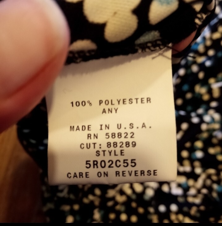 NWT- Max Edition dress. Black with cream, & blue polka dots. Size Small.