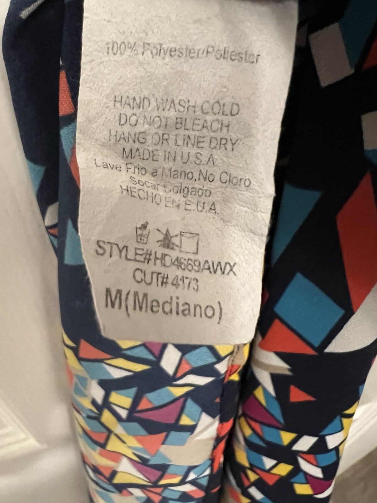 Anthropologie Needle & Thread One-Shoulder Navy Geometric Dress Size M