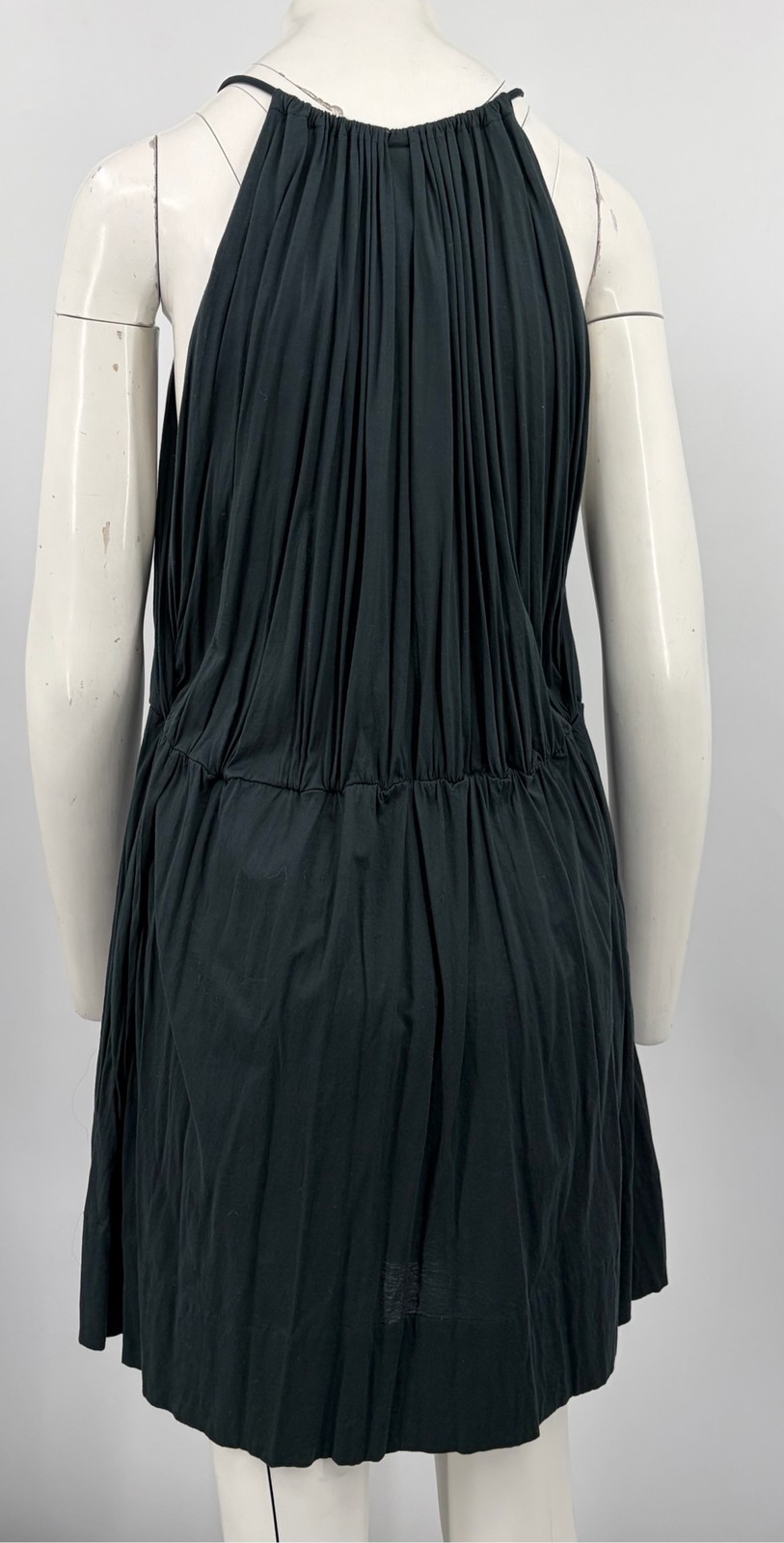 Eres Halter-Neck Drawstring A-Line Mini Dress sz S/M
