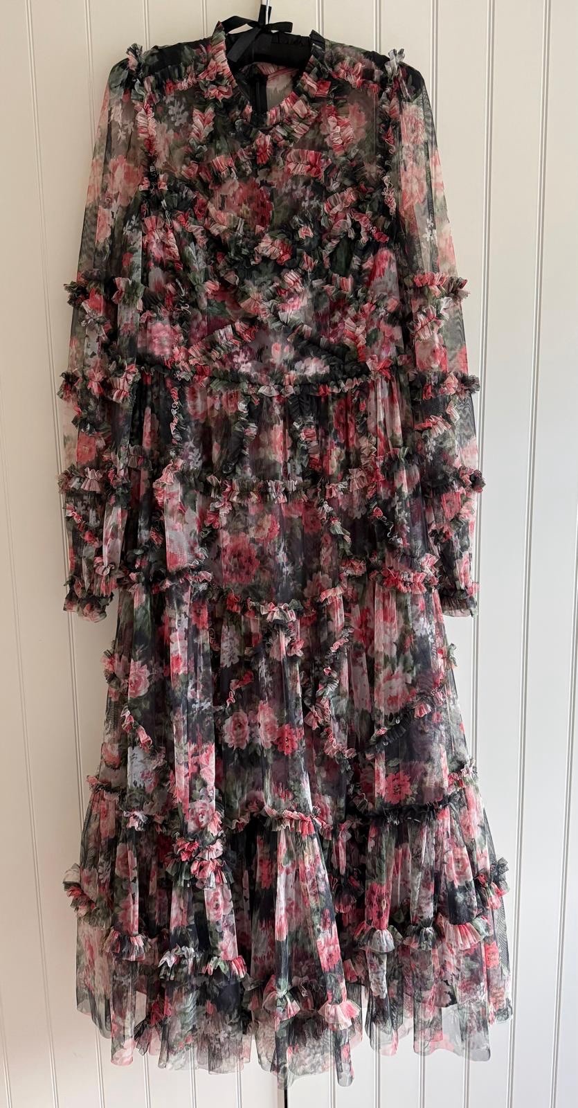 Needle & Tread Midnight Dance Floral Tulle Dress, UK 10, Rarely Worn