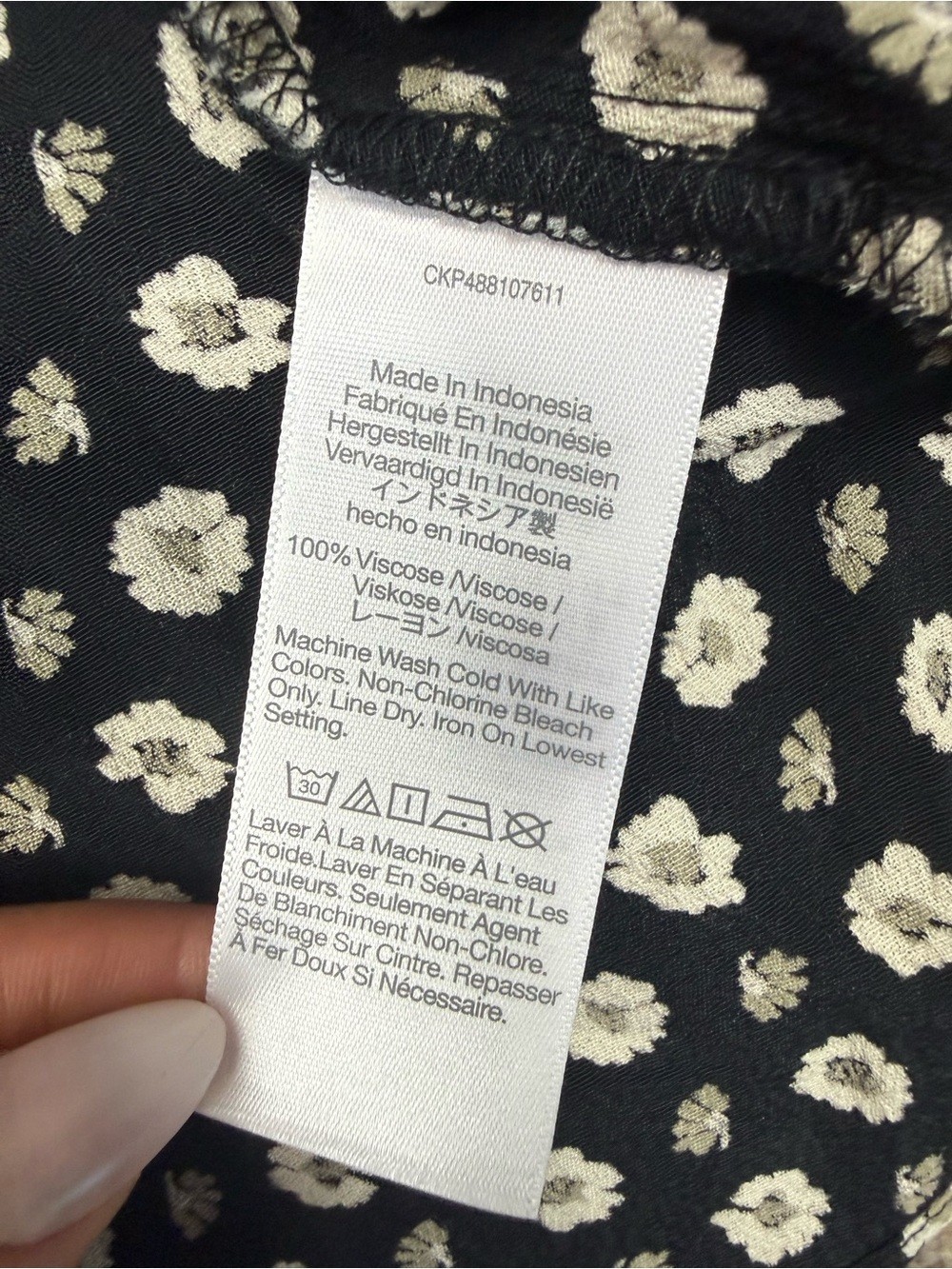 Madewell Black Mini Floral Dress
