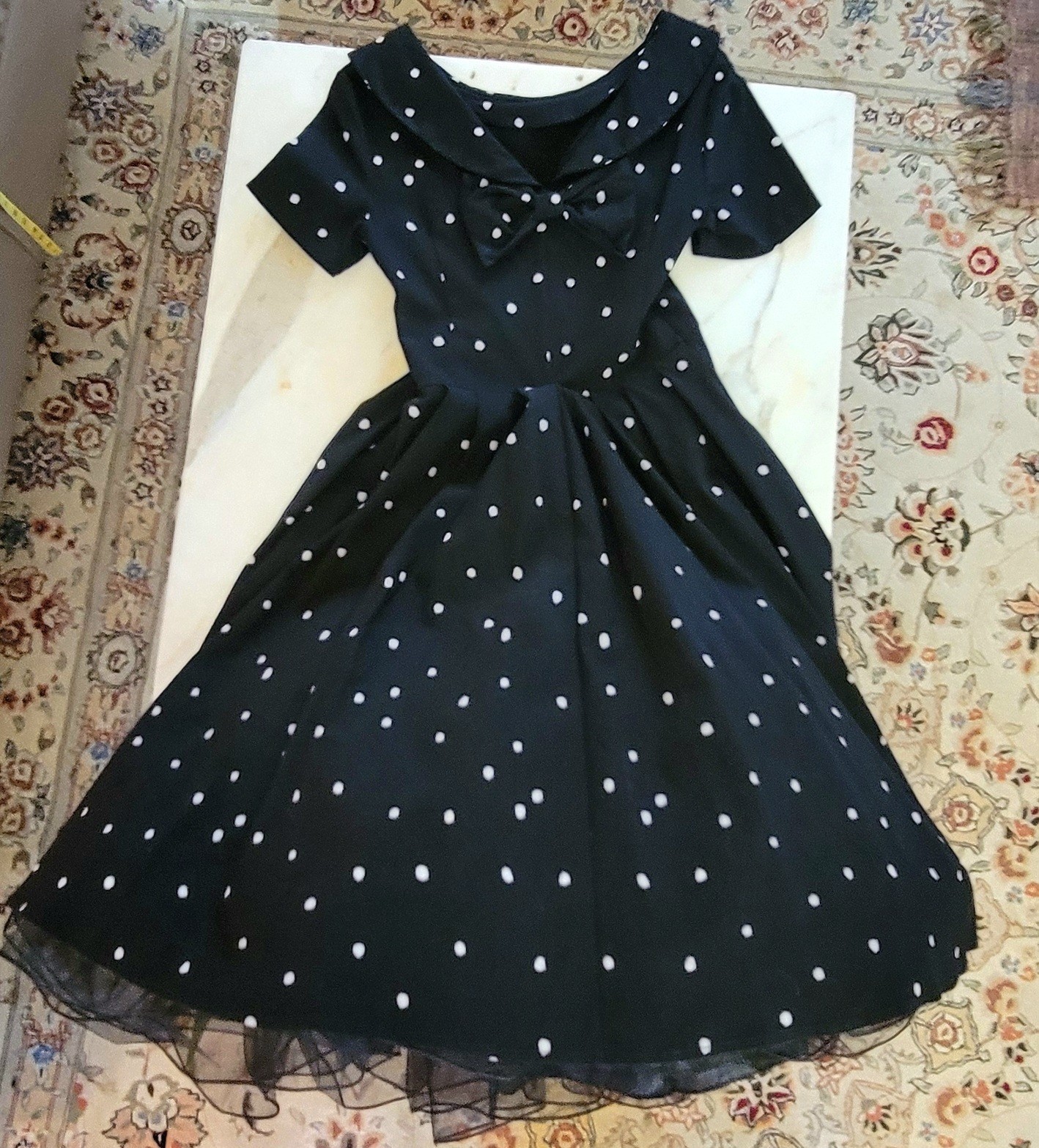 Marvelous Mrs. Maisel Polk A Dot Dress Medium With Petticoat! Size Medium