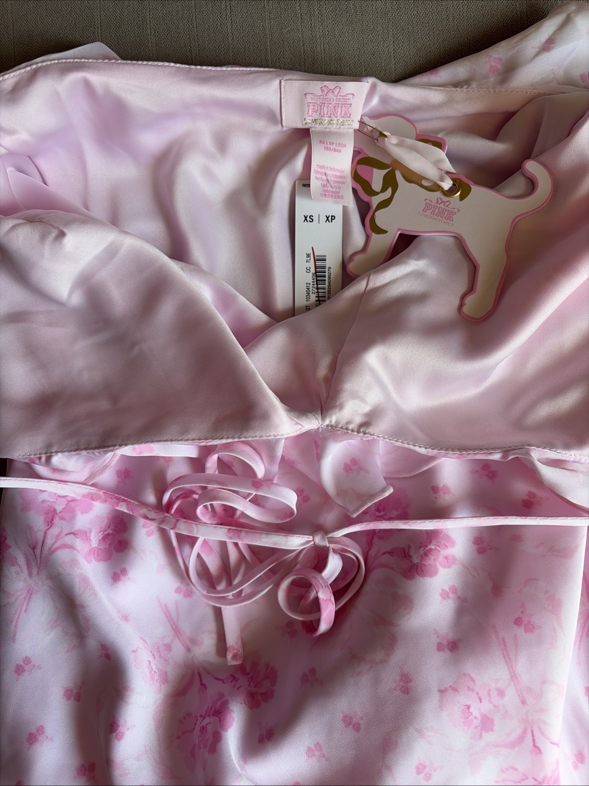 VS PINK x LoveShackFancy HalterMidi Dress Sz XS $129