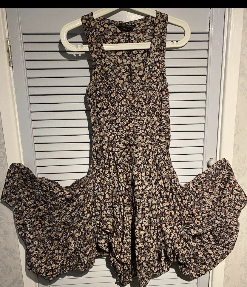 All Saints VTG Y2K Sienna miller Tokyo Ditzy Floral Puffball Festival Dress, 6