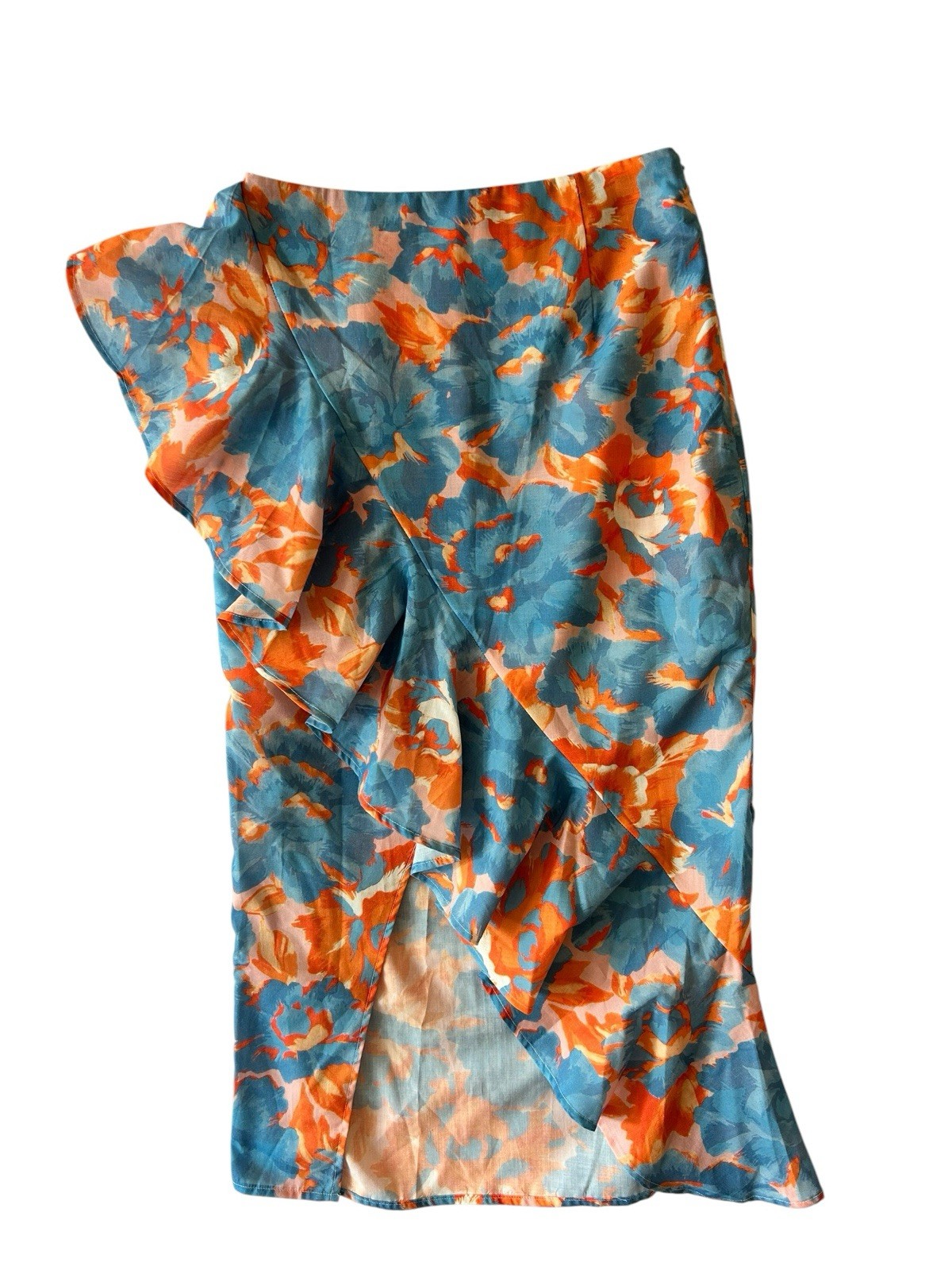 Hello Molly 2Pc Set Blue Size 4 Crop Top Midi Skirt Co Ord Vacation Wedding