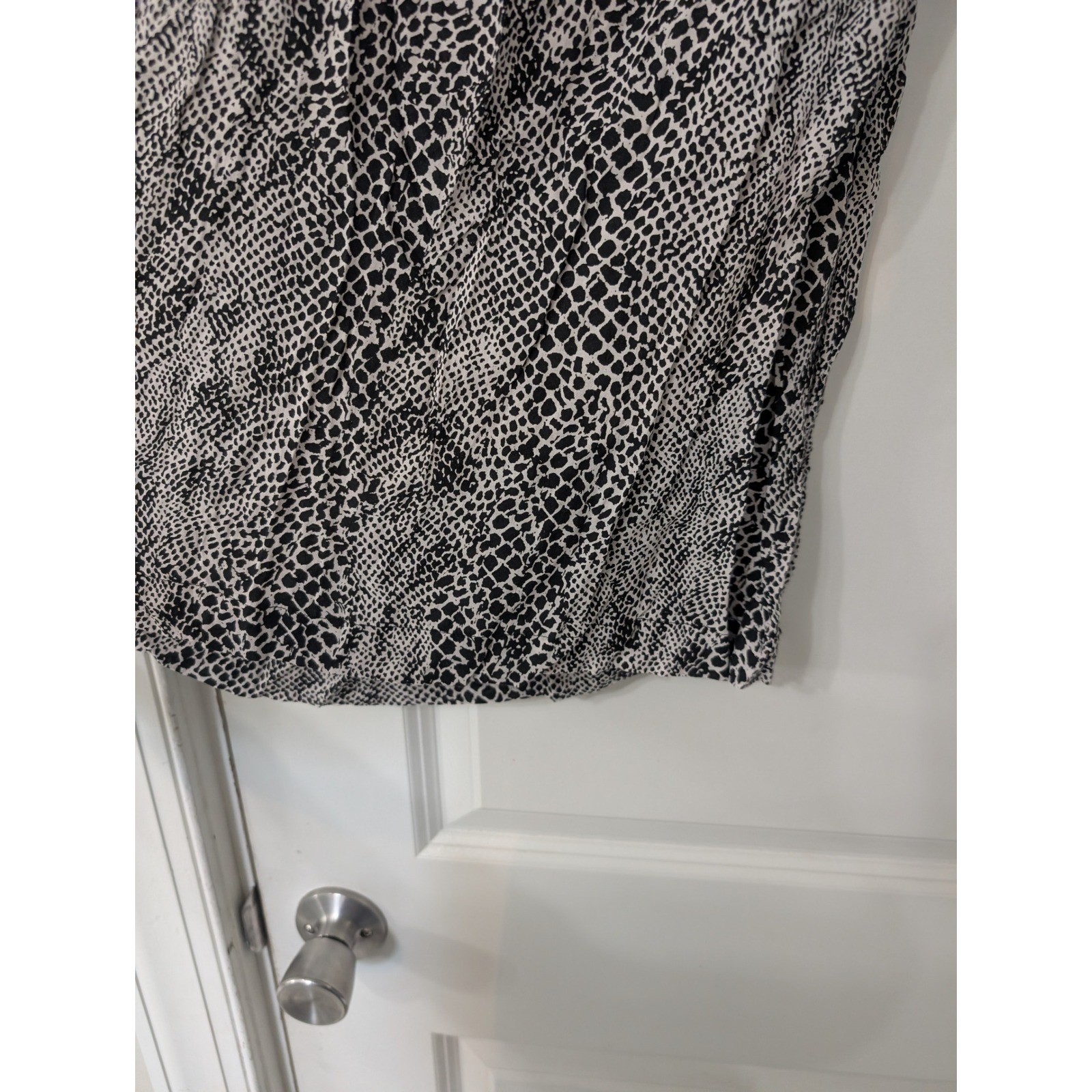 Intimately free people Snakeskin Print Mini Dress Black White Square Neck Small