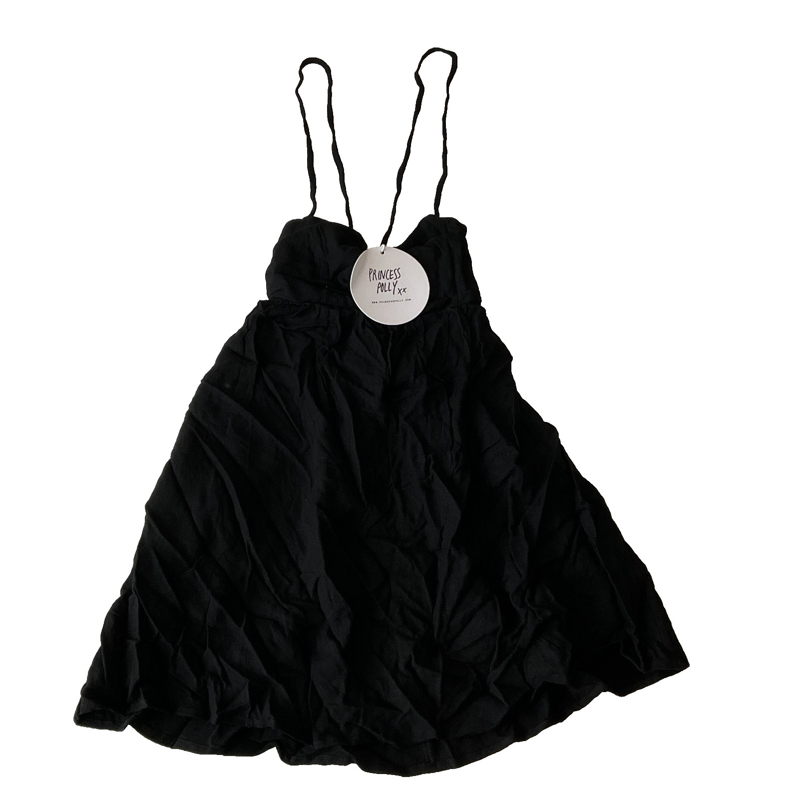 Princess Polly Kurt Mini Dress Womens Size 4 Black Spaghetti Straps Stretch