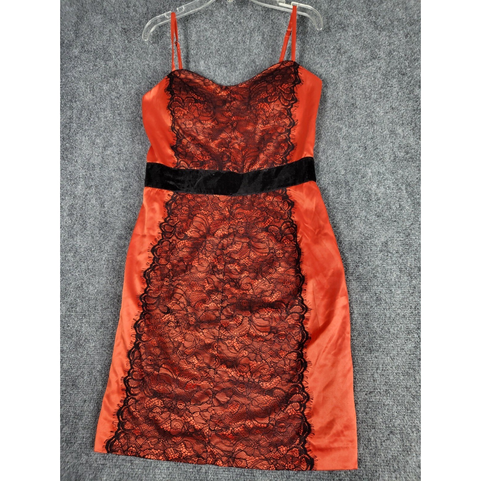 Silvergate Red Black Sequin Mini Dress Womens Sz M Vixen Party Cocktail Sexy