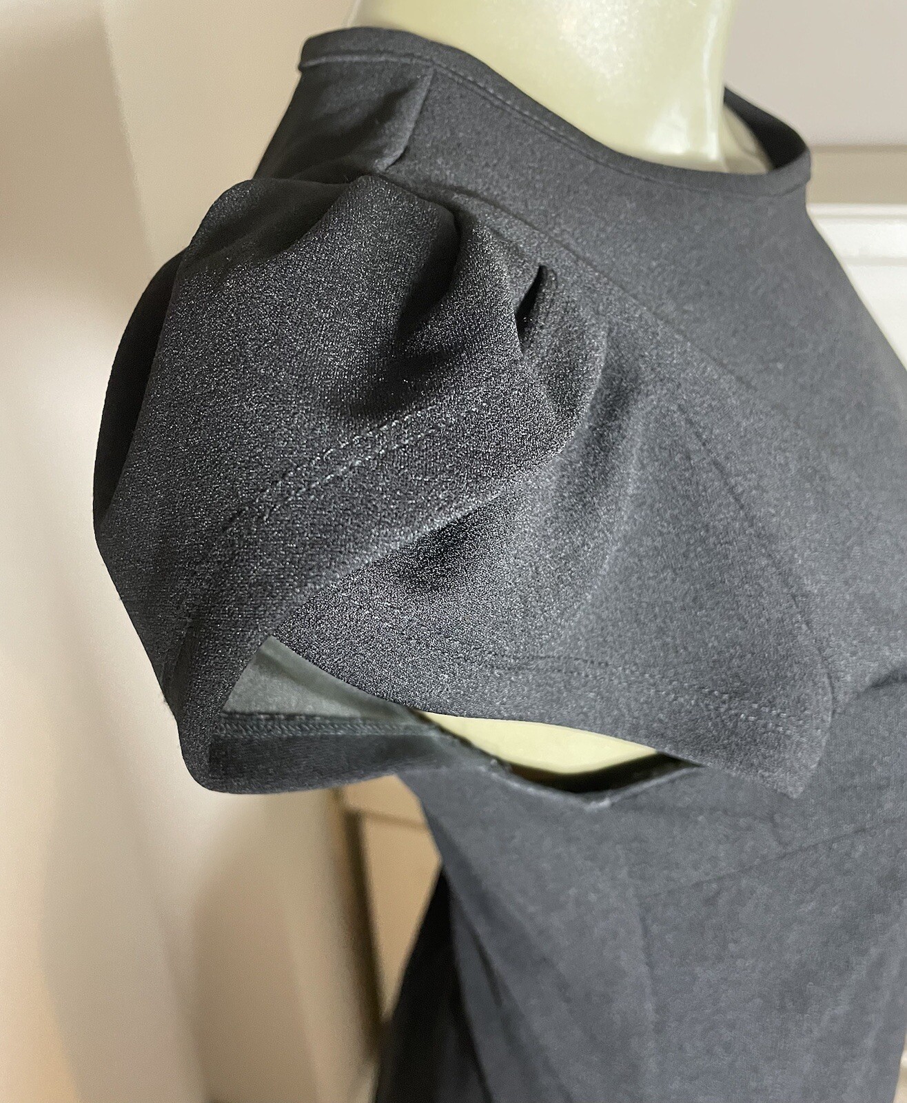 Black Dress Size Small Bodycon Cap Sleeve Knee Length Shein Smart Office Work