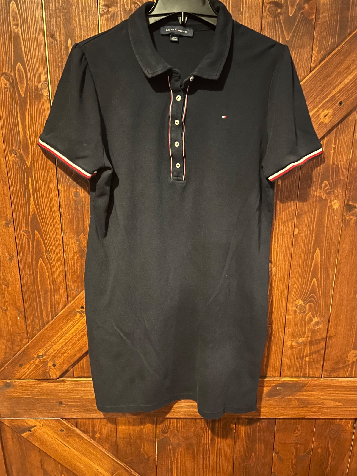Womens Tommy Hilfiger XL short sleeve Blue Polo Dress