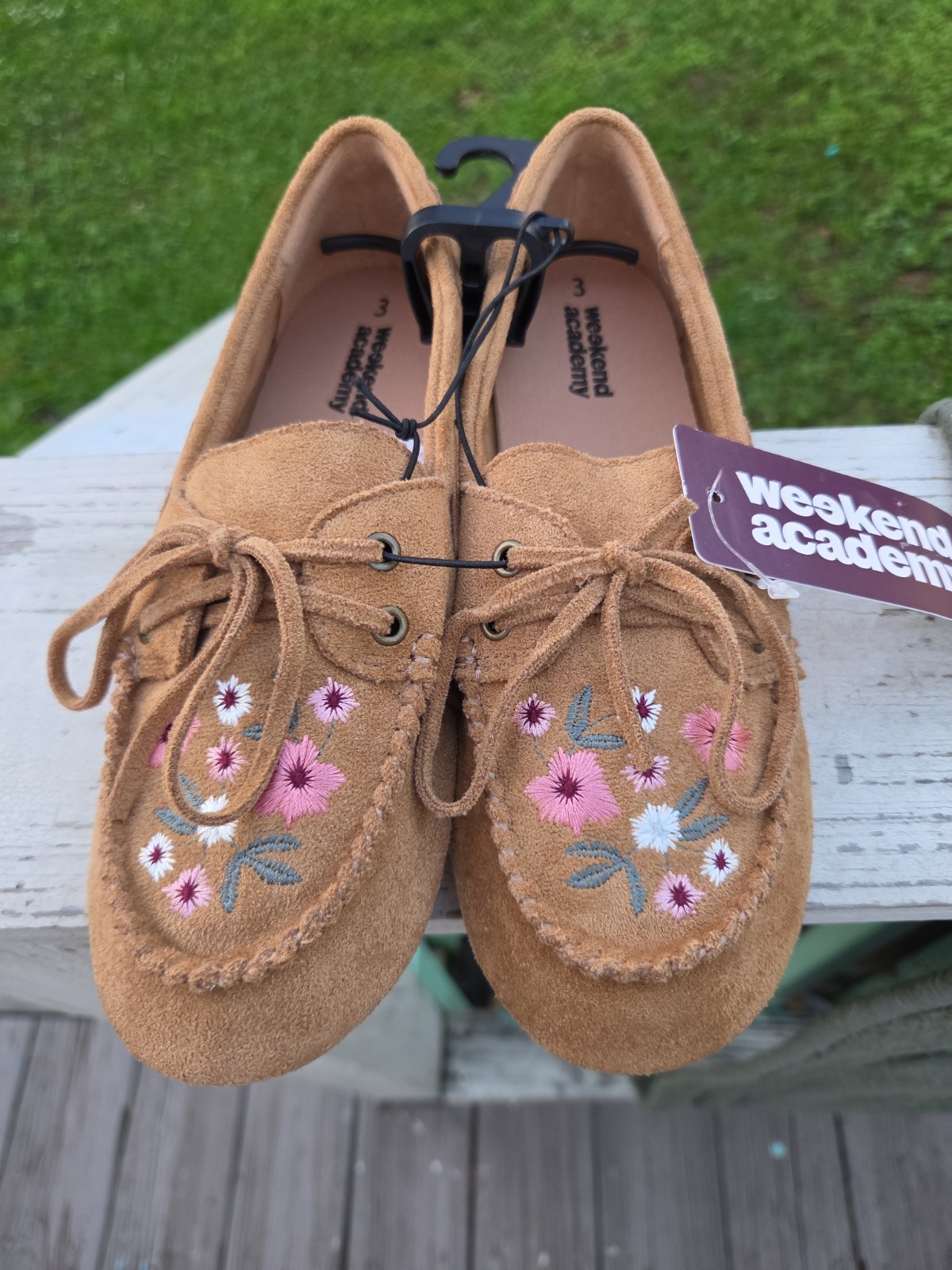 Mocasines DE gamusa Bordados para Niña Medida 3