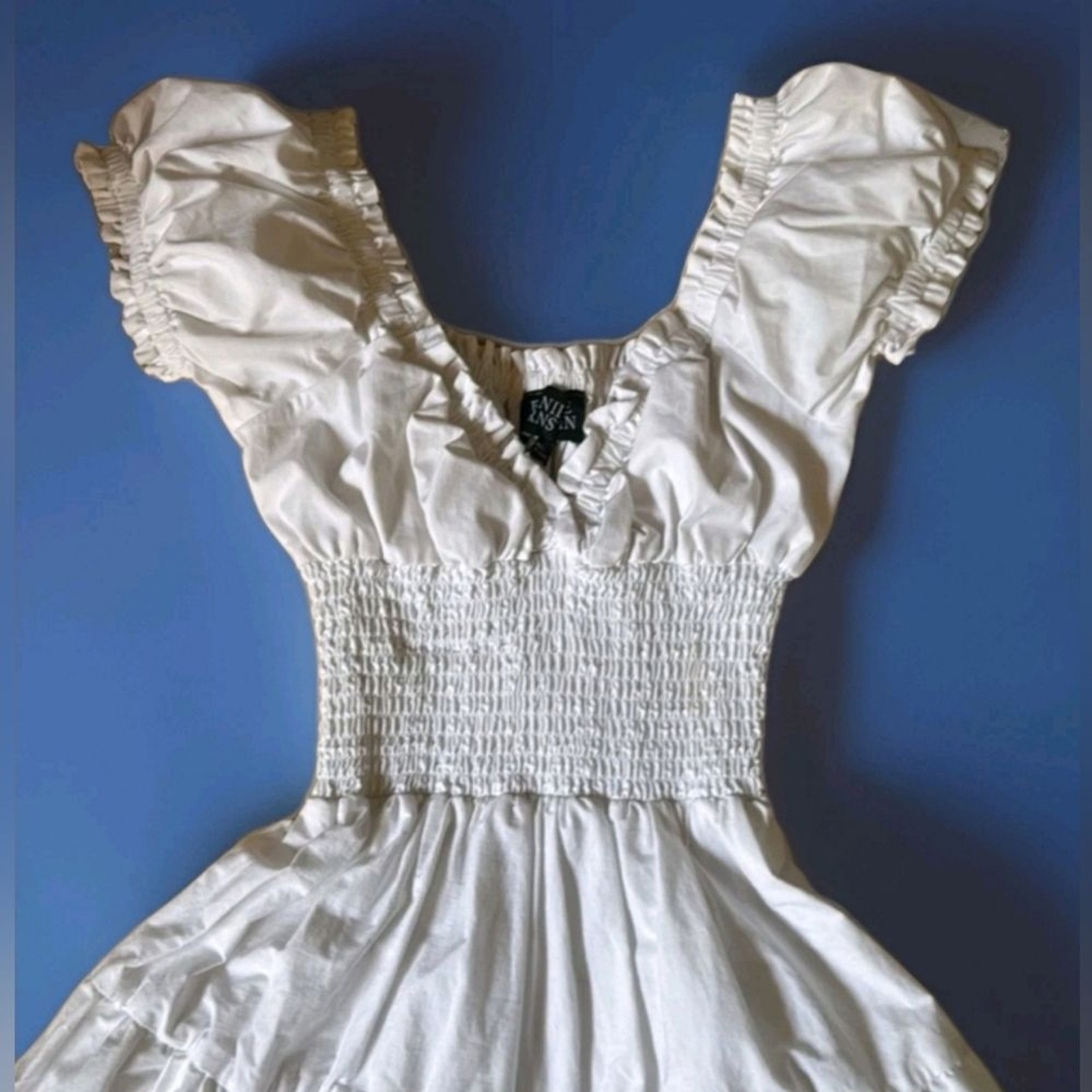 WeWoreWhat Danielle Bernstein Ruched Smocked Maxi Dress Women’s XL White
