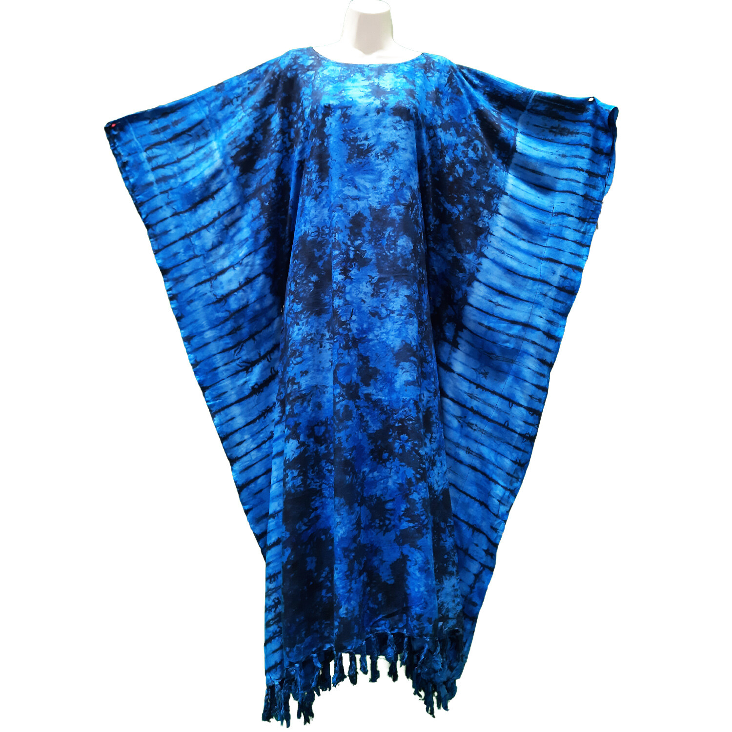 Chic Tye Dye Print Ladies Kaftan Long Ethnic Hand Made Vibrant Large Womens Cool
