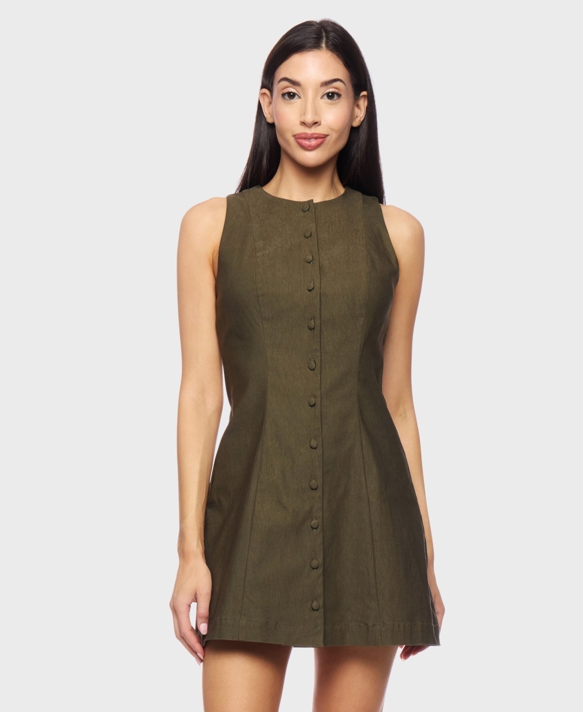 Alex & Sophia Juniors’ Sleeveless Button Down Dress – Green Size 5/6 NWT