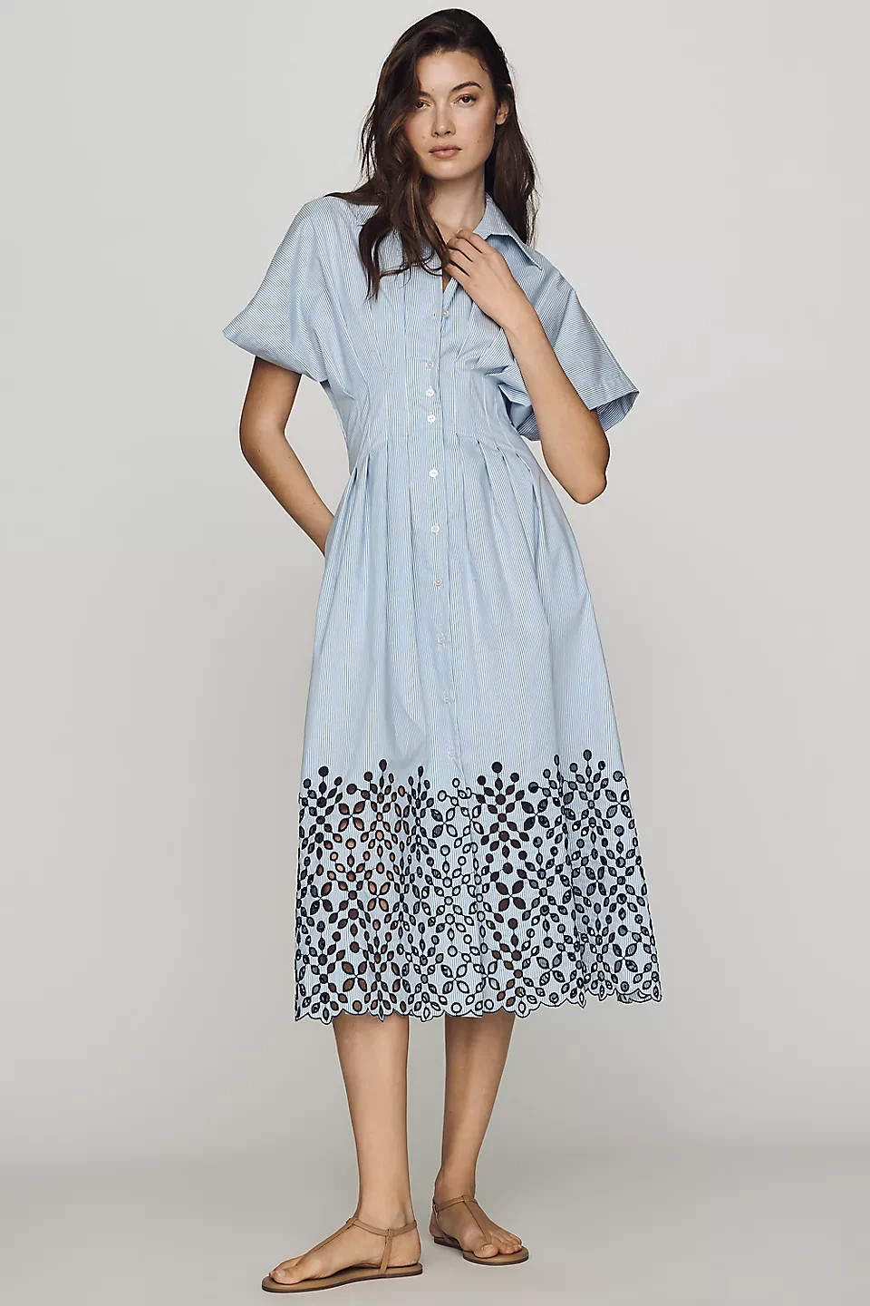 Anthropologie – Tobie Eyelet Shirtdress by Exquise – Sale OFF