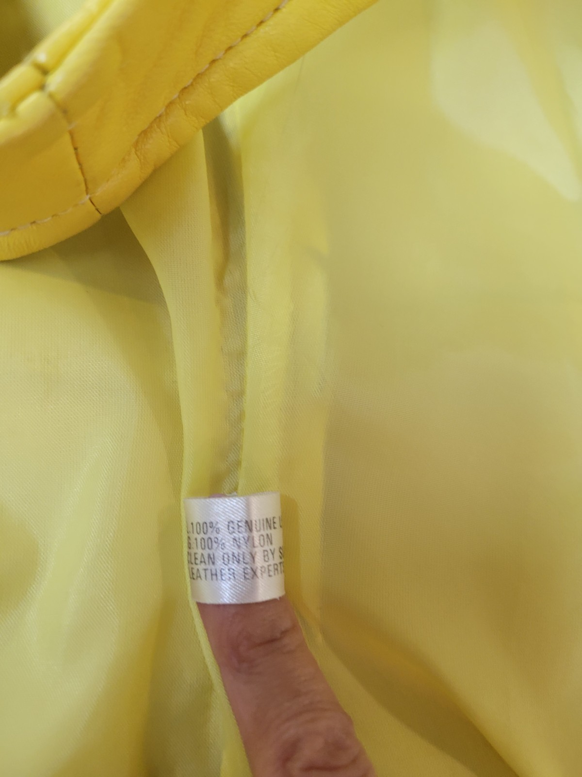 Michael Hoban North Beach Yellow Leather Shift Dress Zip Sleeveless 11/12