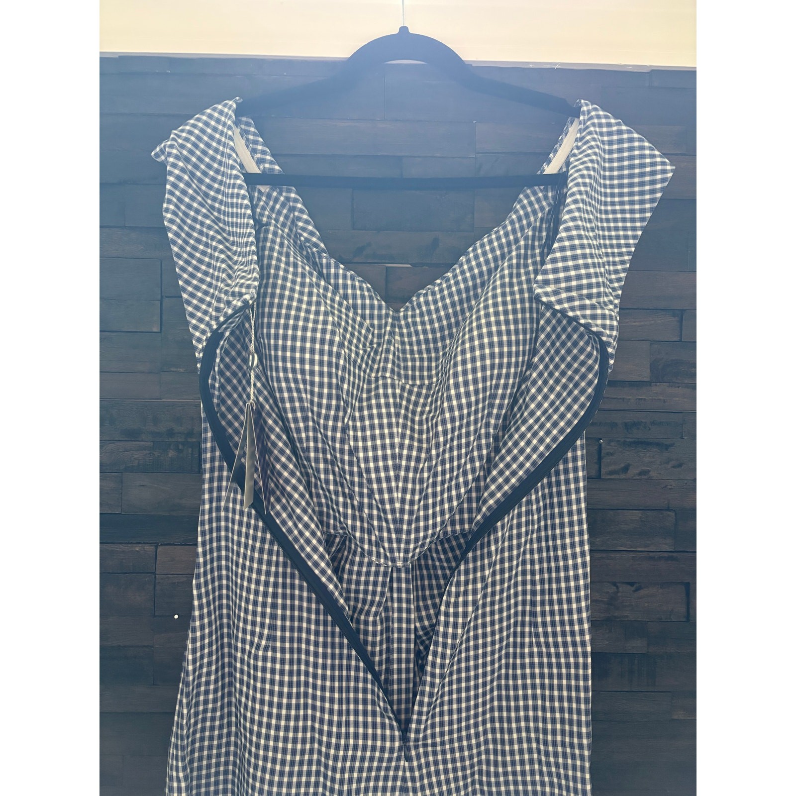 Ralph Lauren Collection Purple Label Gingham Oxford Tunic Blouse Shirt Dress 10