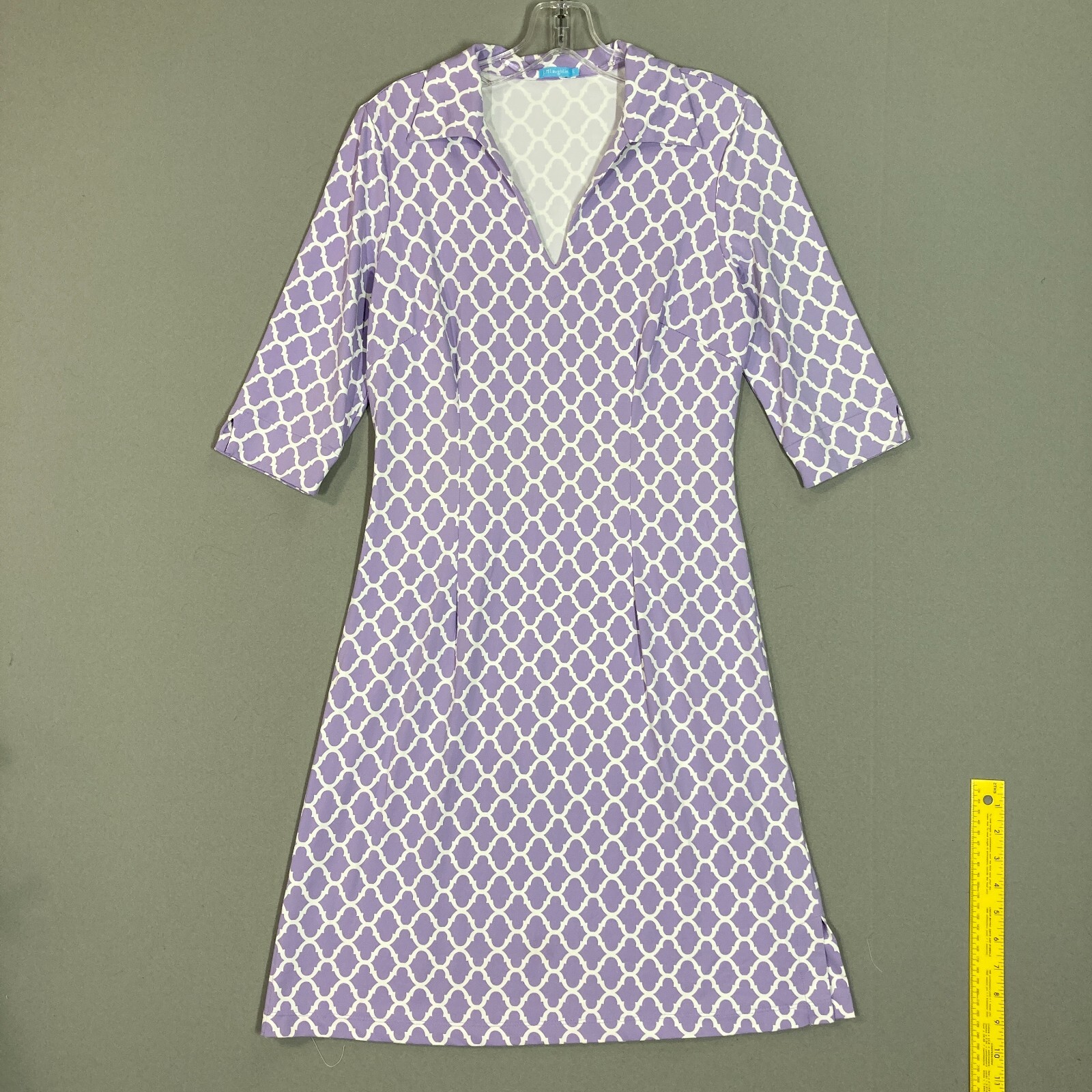 J.McLaughlin Womens Size S Catalina Cloth Dress Purple Collared Stretch Career