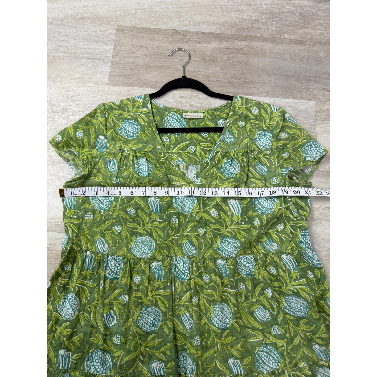 Fitzroy & Willa Island Time Dress Size Medium 100% Cotton