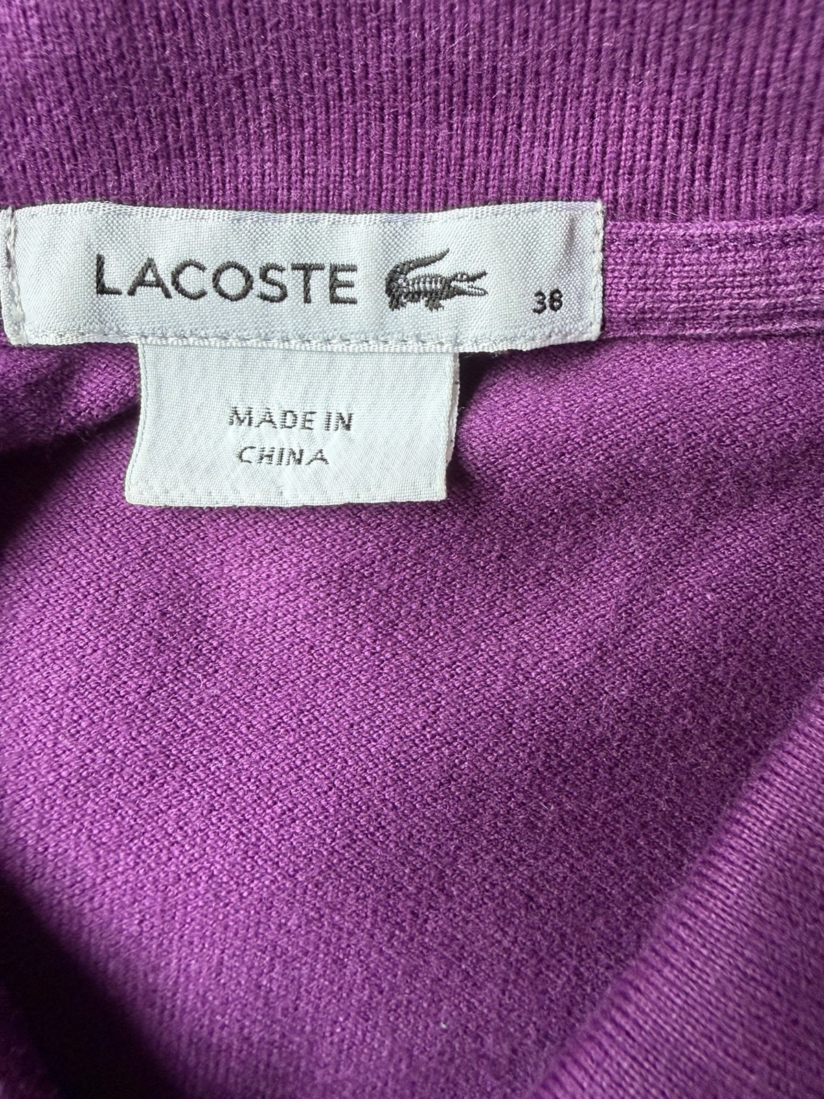 Lacoste Button Down Polo Womens Pique Polo Shirt Dress Size 38 Preppy Y2K Retro