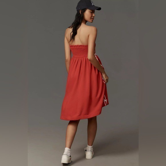 Daily Practice Anthropologie Strapless Side Bow Midi Dress Small
