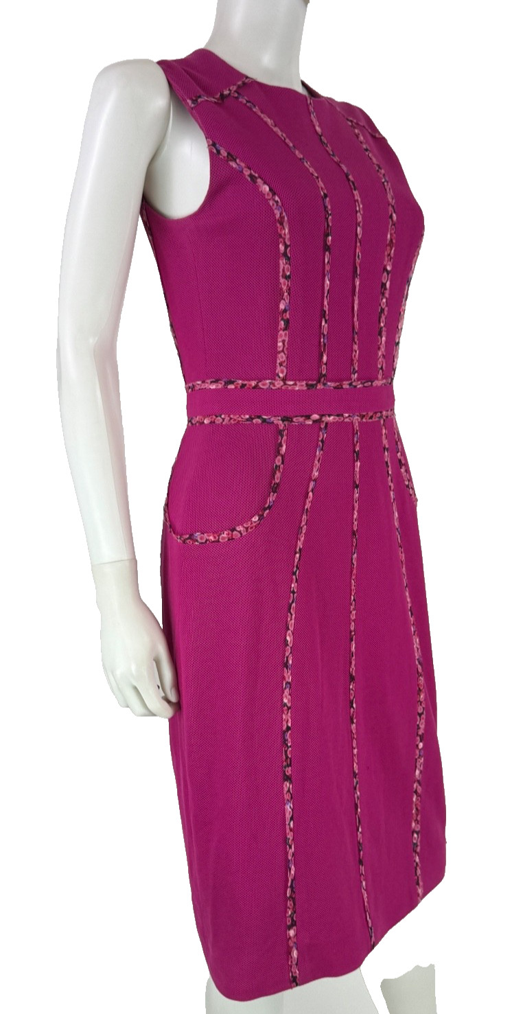 Jason Wu Auth Pink Cotton Stretch Dress 6 US 42 IT M Zip Sleeveless Silk Lined