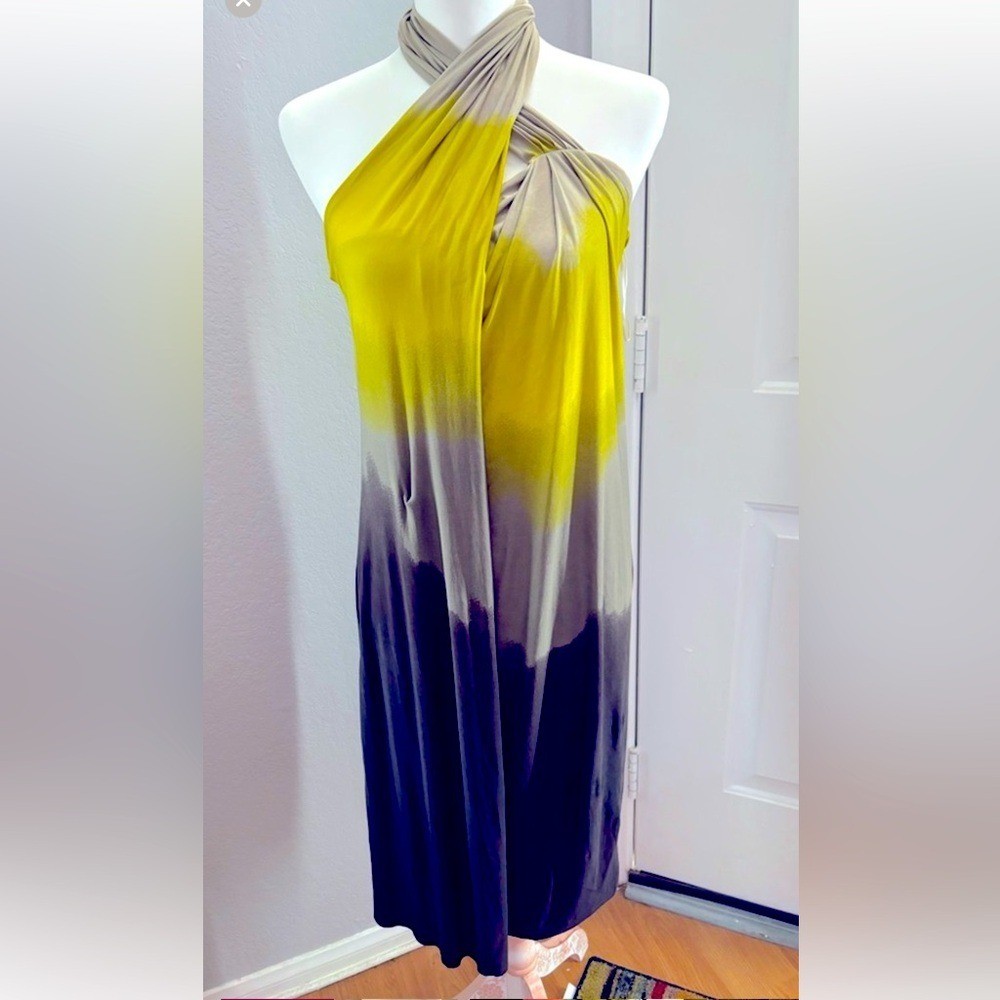 MAX MARA MAXMARA Gradient One Shoulder Ombré Dress Size 44 US 10 Med / Large