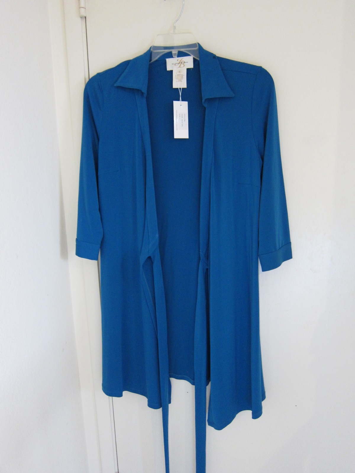 JB BY JULIE BROWN BLUE TEAL DRESS Large NEW