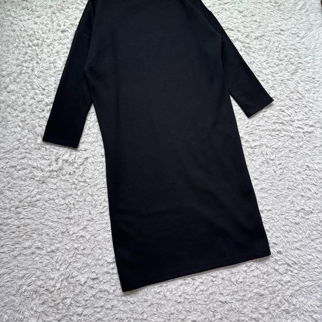 with Tags MUJI Organic Cotton Blend Double Knit Dress Black