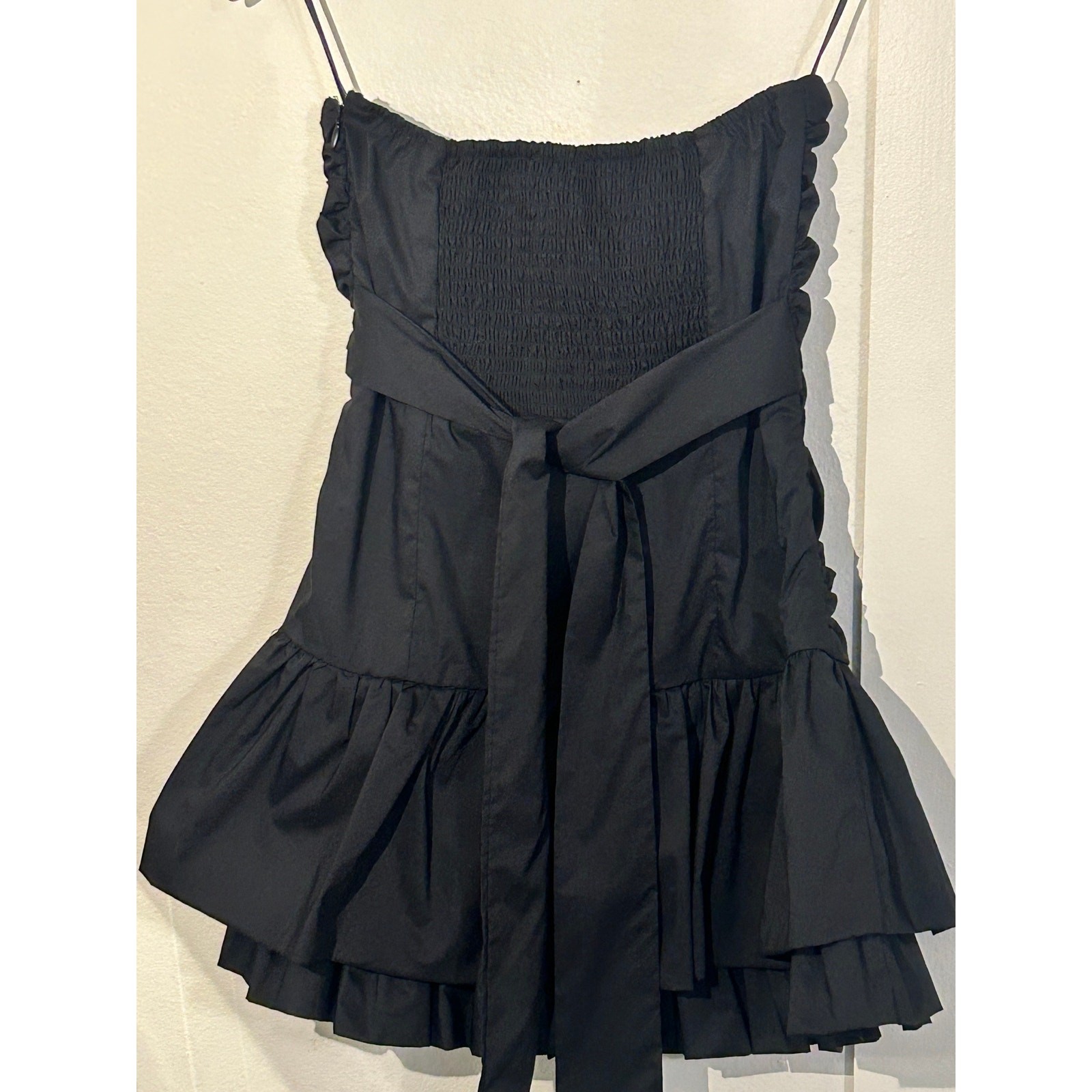 NWT Cotton Candy LA Strapless Ruched Mini Dress Black Medium Retail $68