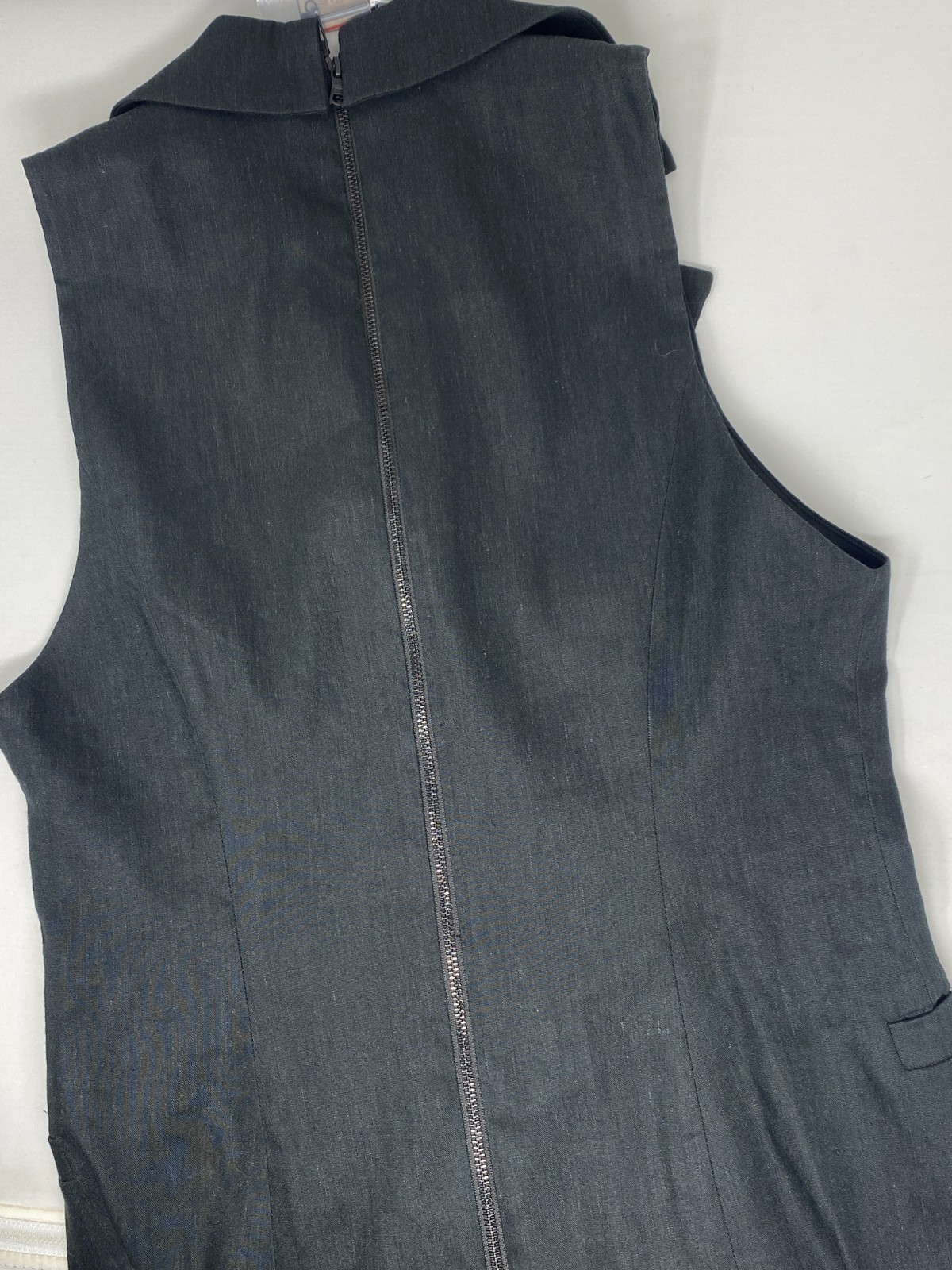 Alice + Olivia Meritt Black Linen Blend Tuxedo Dress 4 NWT $465
