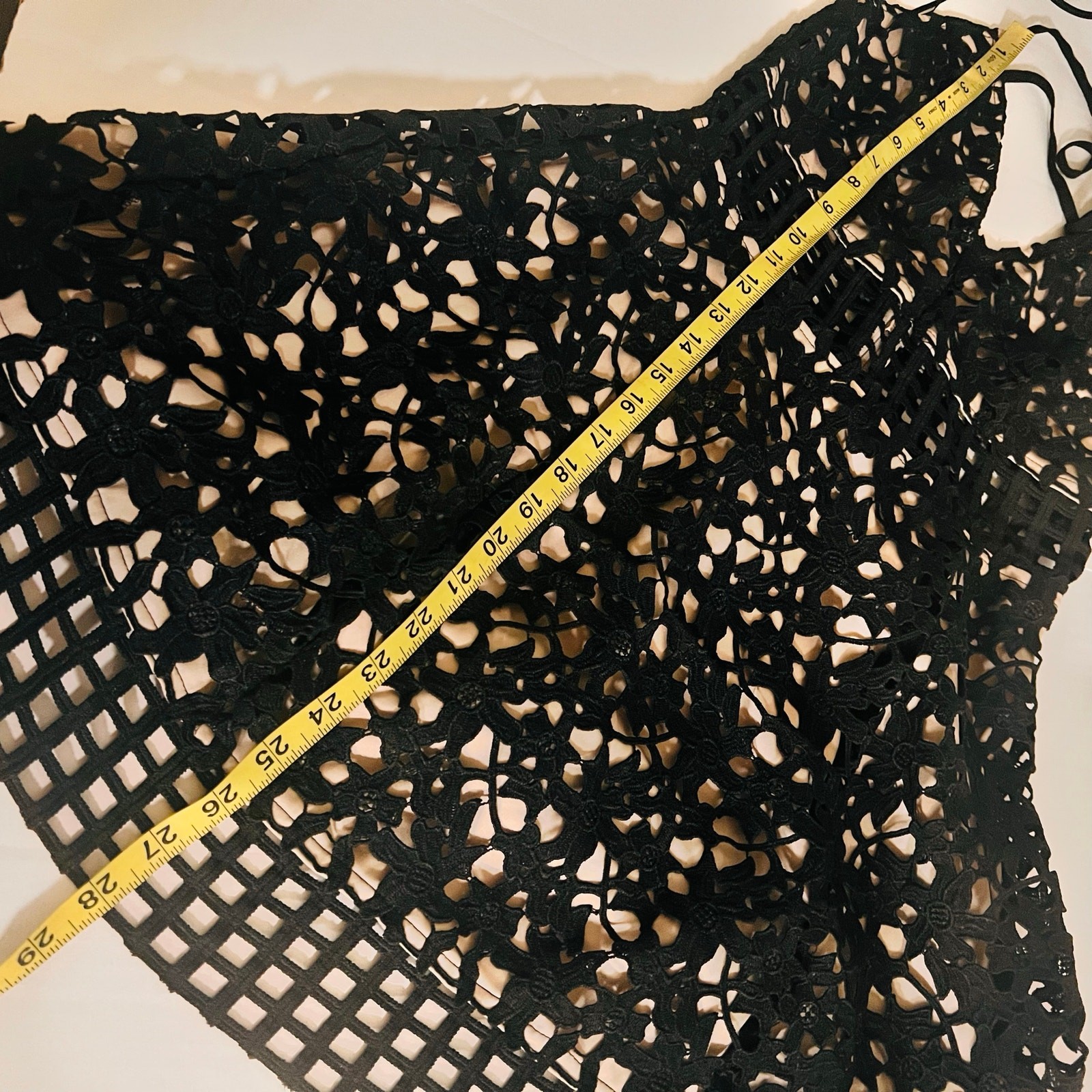 Olivaceous Guipure Lace Spagetti Strap Dress Size M Medium NWT Black
