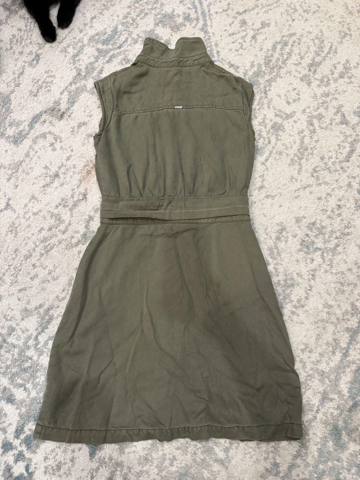 White House Black Market Sleeveless Utility Dress with Button-Front Closure sz6