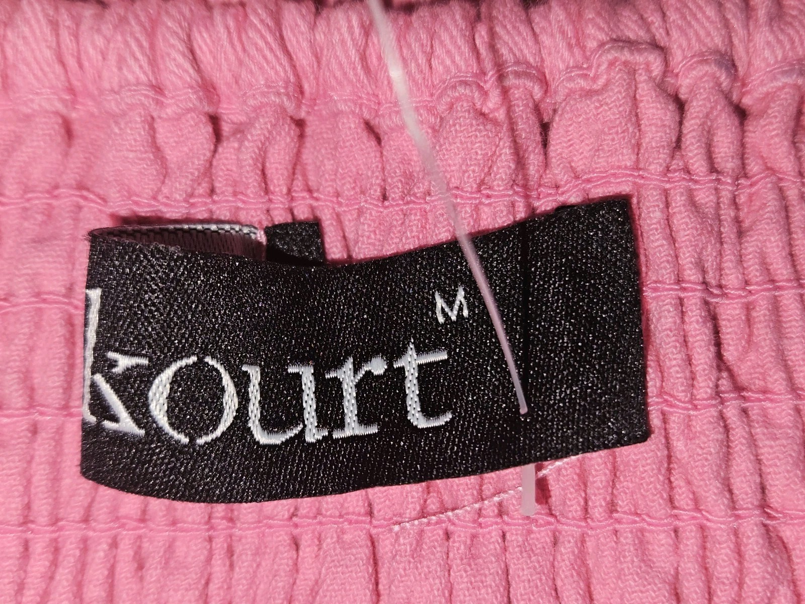 Kourt Pink Denim Corset Pleated Lele Babydoll Fit Flare Mini Dress Size Med NWT