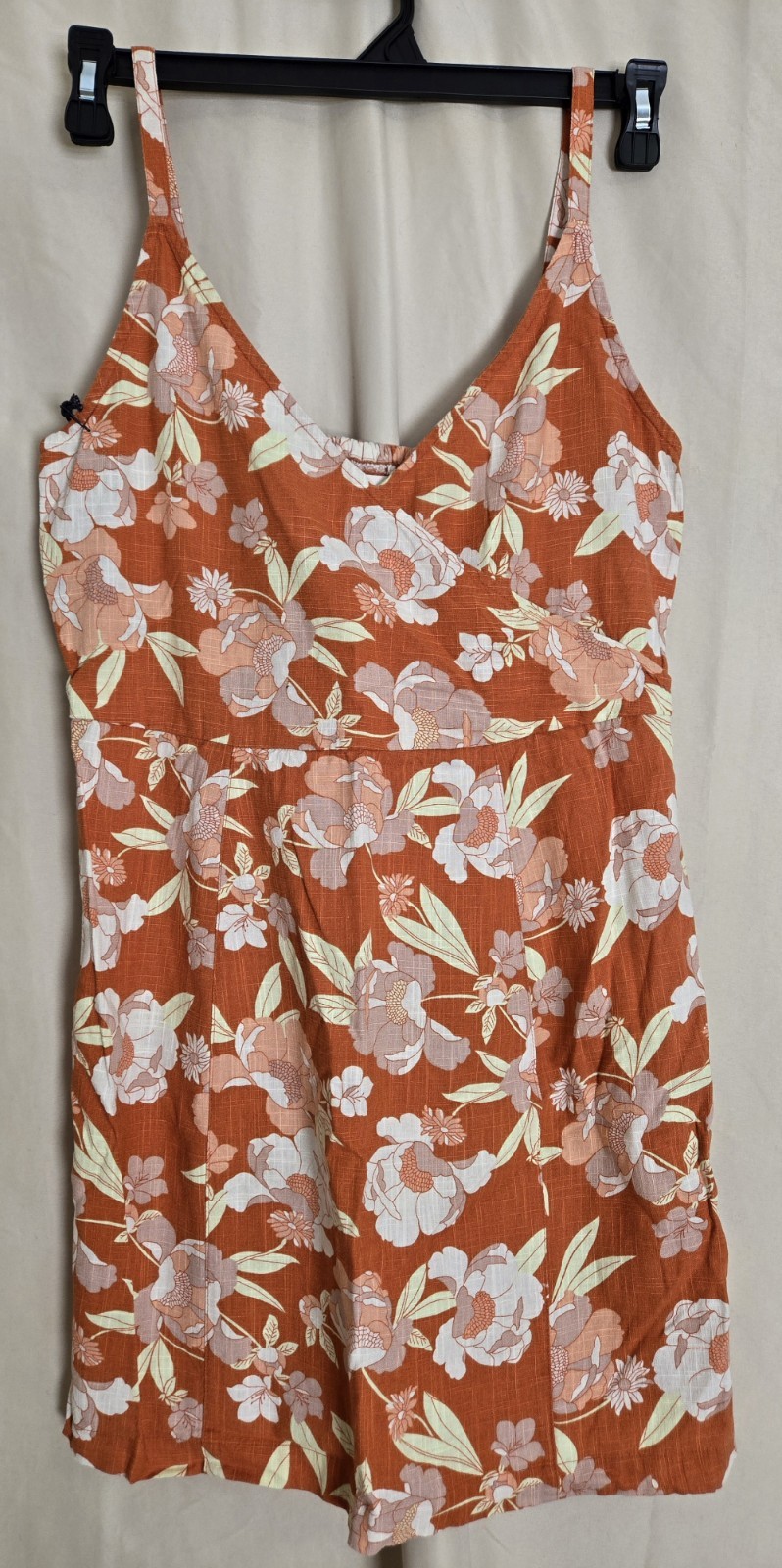 The Normal Brand Sonoran Orange Floral Tank Dress Size Medium Adjustable NewWTag